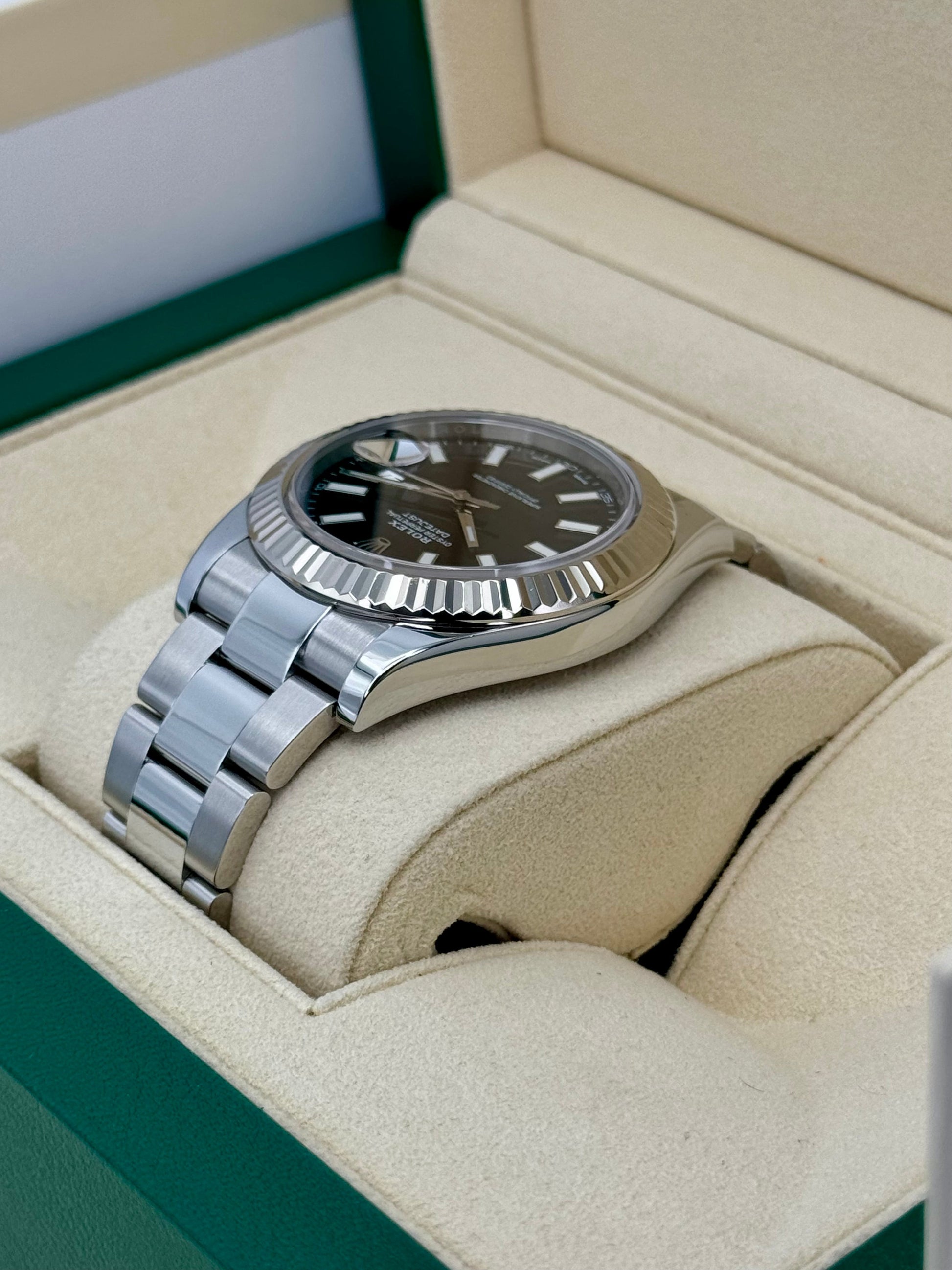 2017 Rolex Datejust II 41mm 116334 Stainless Steel Oyster Black Dial - MyWatchLLC