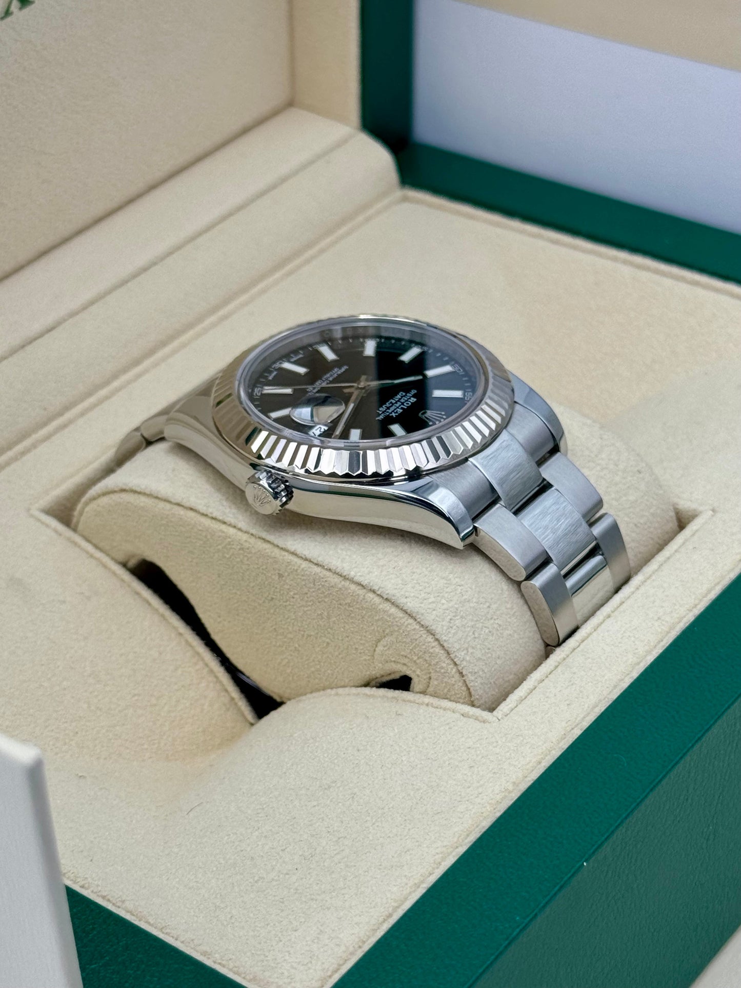 2017 Rolex Datejust II 41mm 116334 Stainless Steel Oyster Black Dial - MyWatchLLC