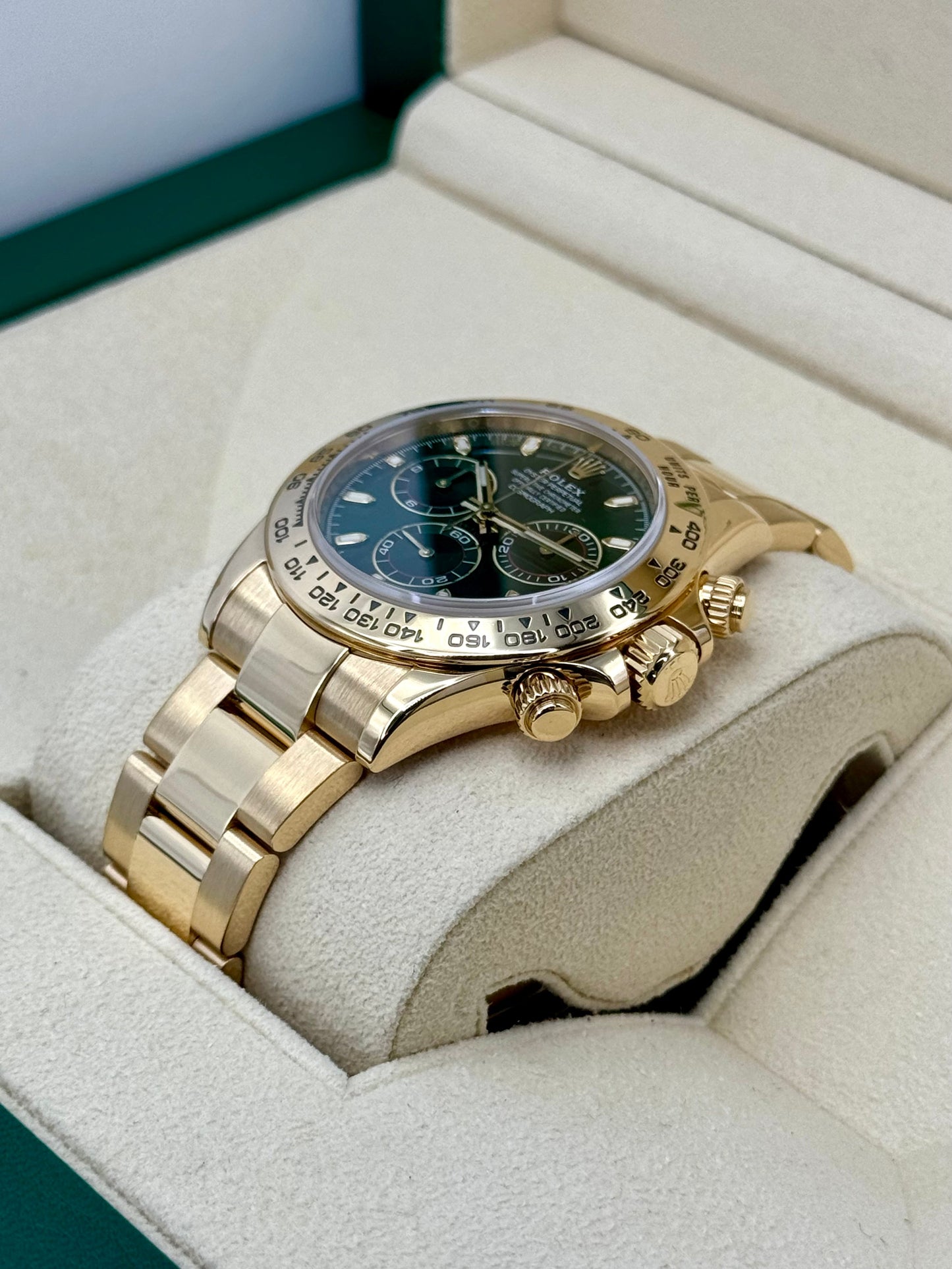 2020 Rolex Daytona "John Mayer" 40mm 116508 Yellow Gold Green Dial - MyWatchLLC
