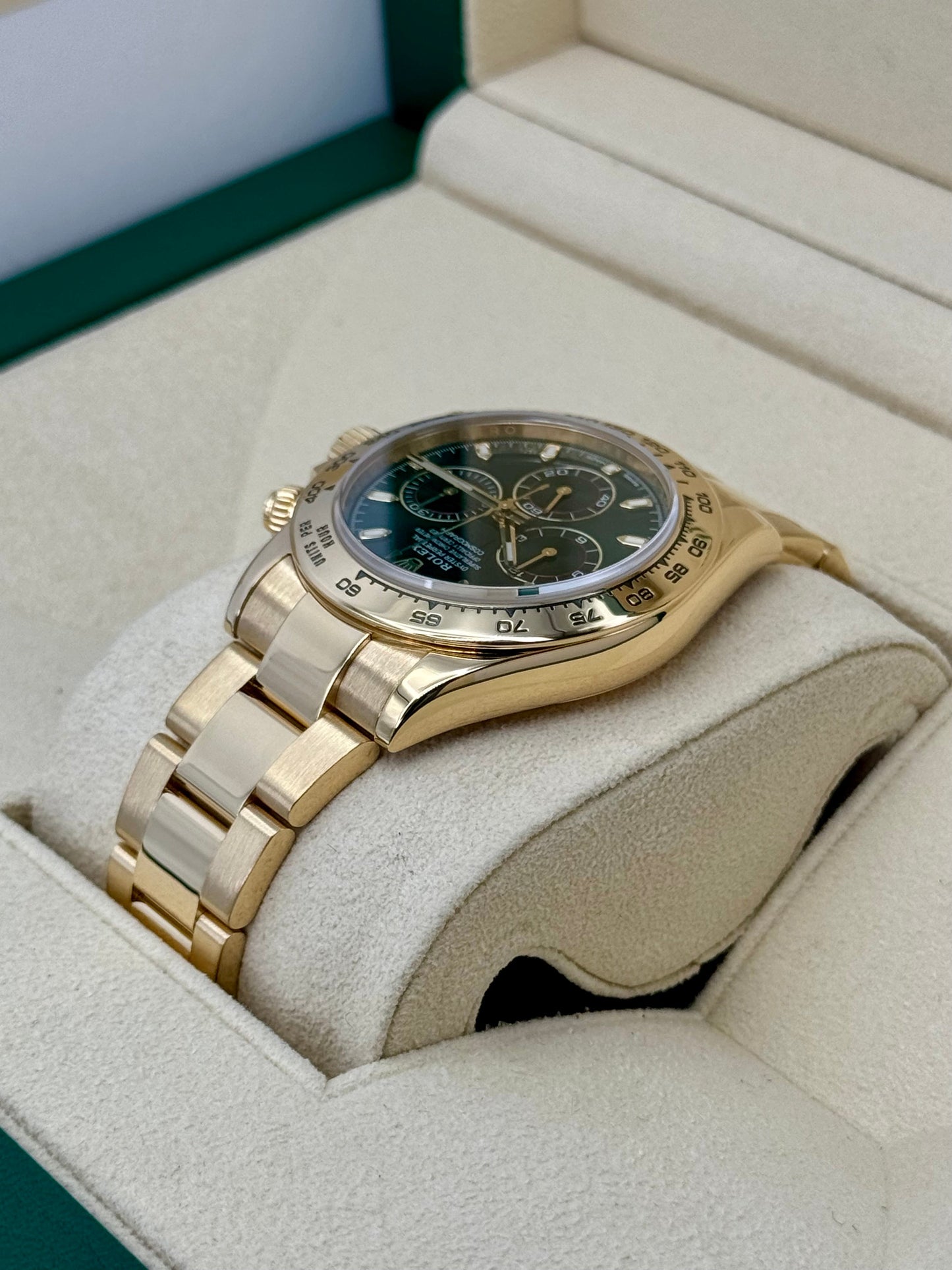 2020 Rolex Daytona "John Mayer" 40mm 116508 Yellow Gold Green Dial - MyWatchLLC