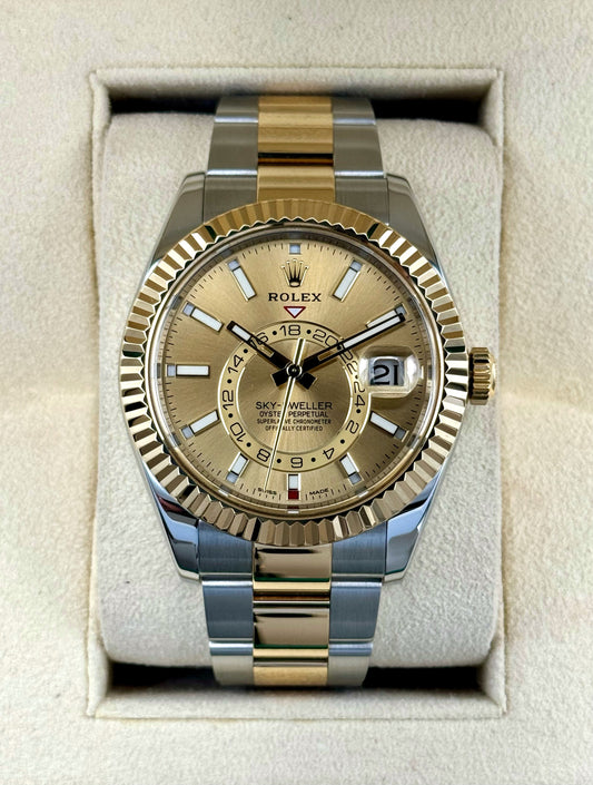 2017 Rolex Sky-Dweller 42mm 326933 Two-Tone Oyster Champagne Dial - MyWatchLLC
