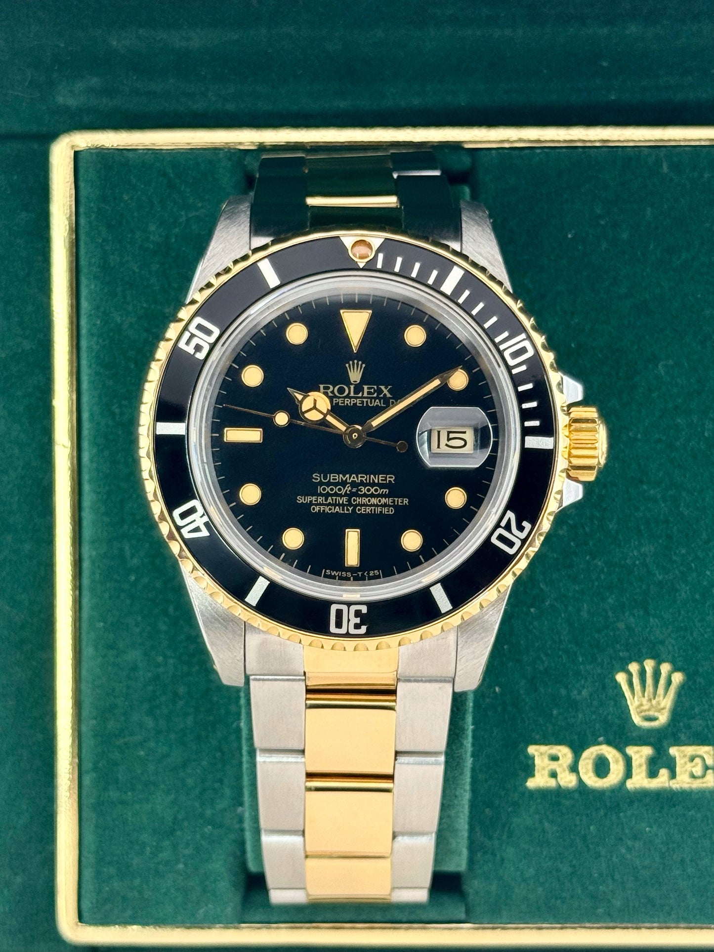 1984 Rolex Submariner 40mm 16803 Two-Tone Black Dial - MyWatchLLC