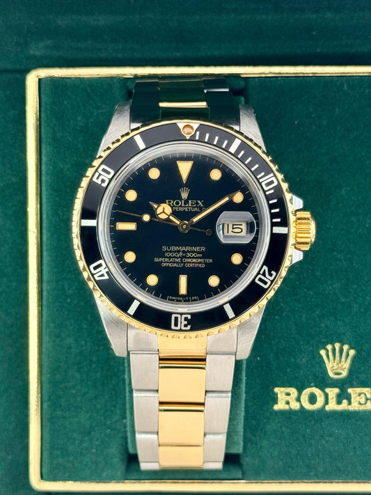 1984 Rolex Submariner 40mm 16803 Two-Tone Black Dial - MyWatchLLC