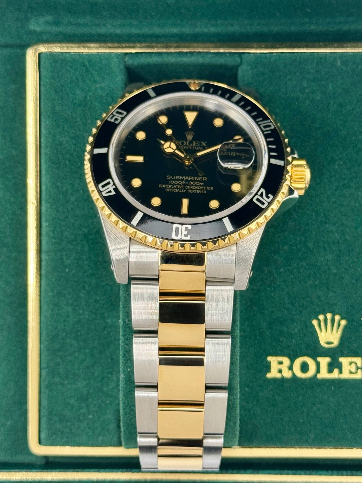 1984 Rolex Submariner 40mm 16803 Two-Tone Black Dial - MyWatchLLC