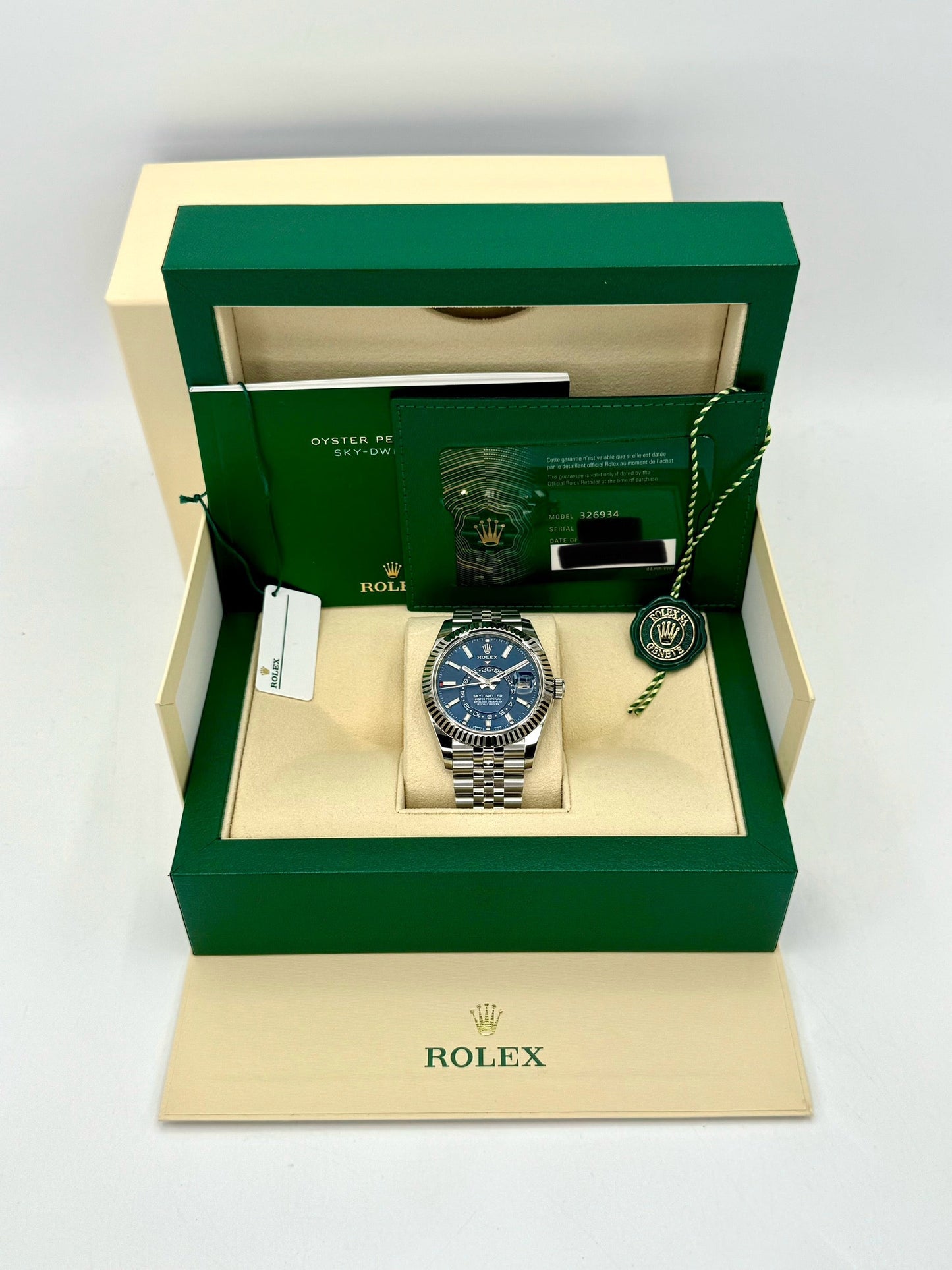 NEW 2023 Rolex Sky-Dweller 42 326934 Stainless Steel Jubilee Blue Dial - MyWatchLLC