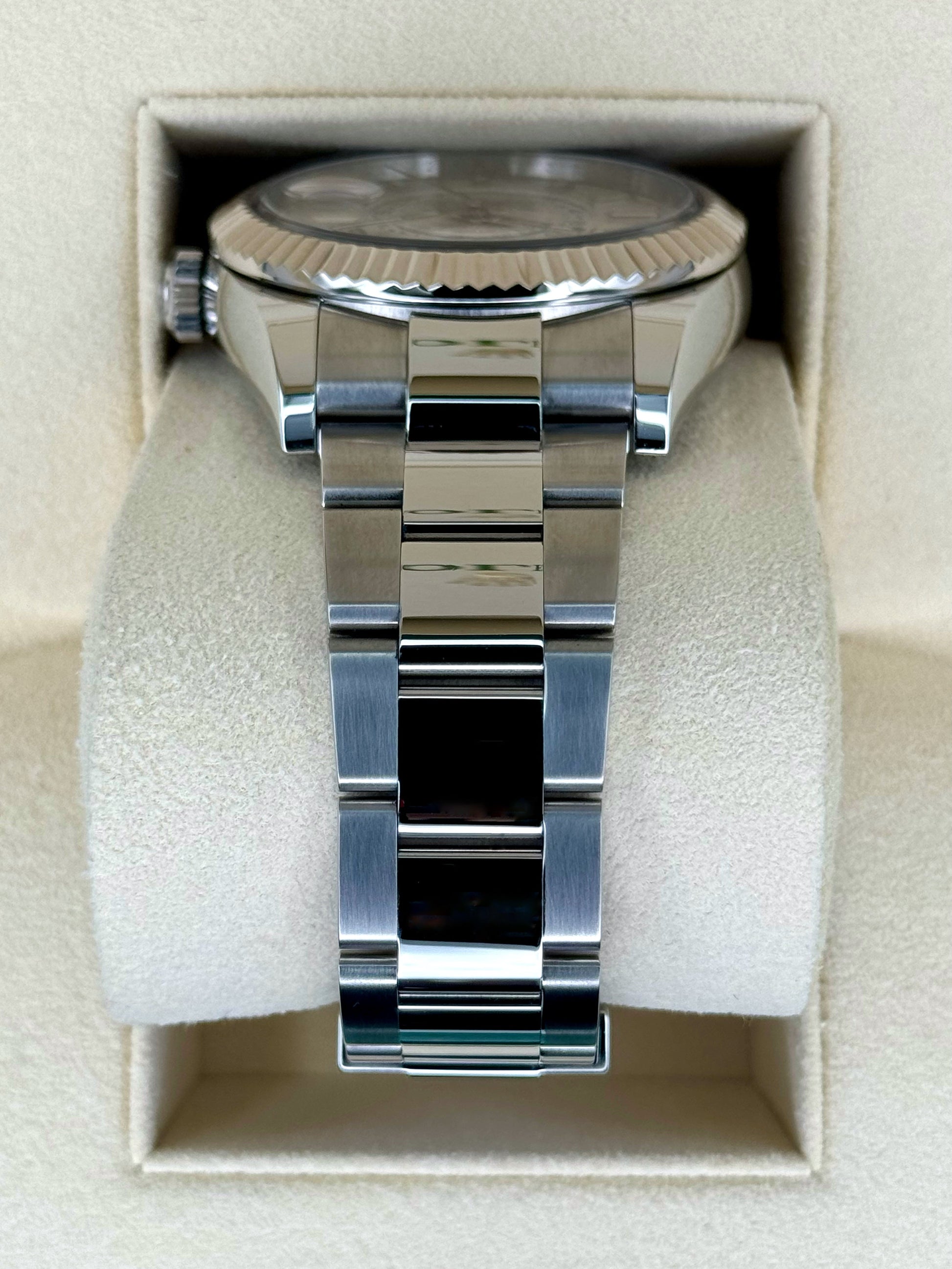 2023 Rolex Sky-Dweller 42mm 326934 Stainless Steel Oyster White Dial - MyWatchLLC