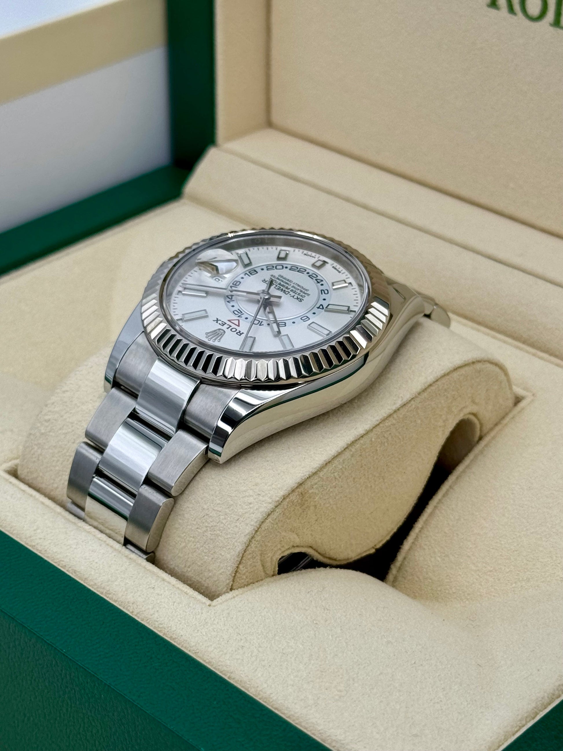 2023 Rolex Sky-Dweller 42mm 326934 Stainless Steel Oyster White Dial - MyWatchLLC