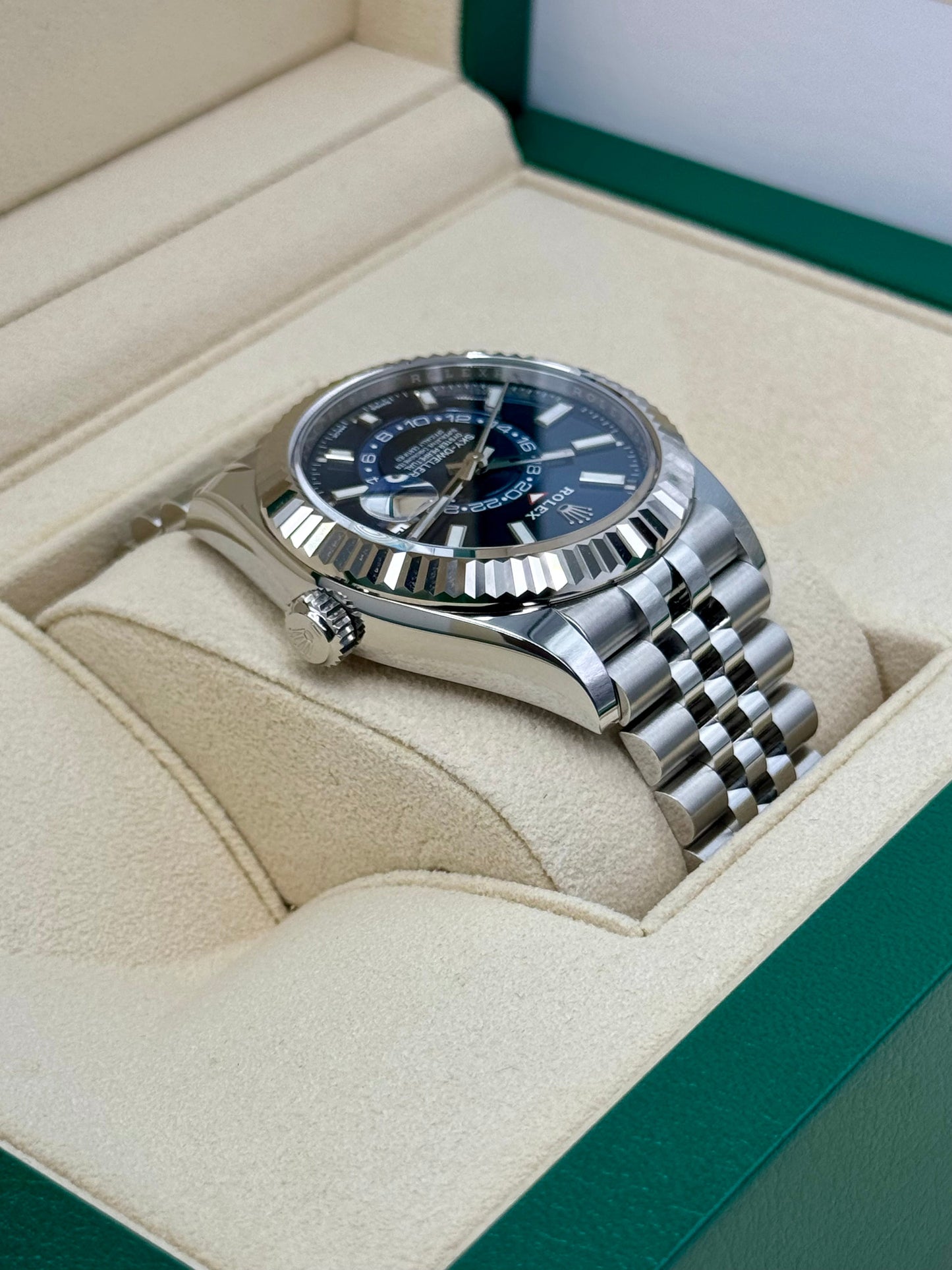 NEW 2023 Rolex Sky-Dweller 42 326934 Stainless Steel Jubilee Blue Dial - MyWatchLLC