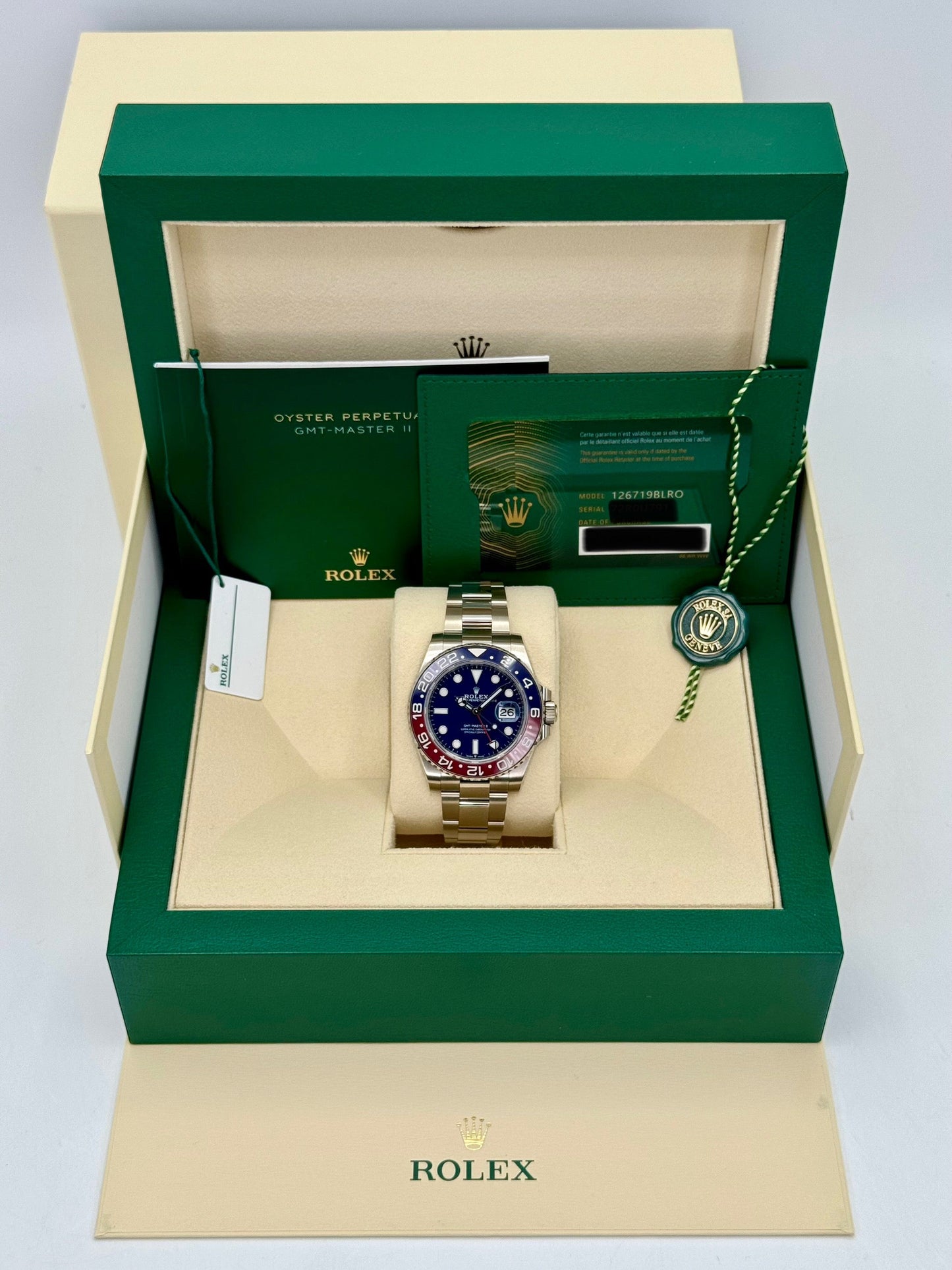 NEW 2024 Rolex GMT-Master II "Pepsi" 40mm 126719BLRO White Gold Blue Dial - MyWatchLLC