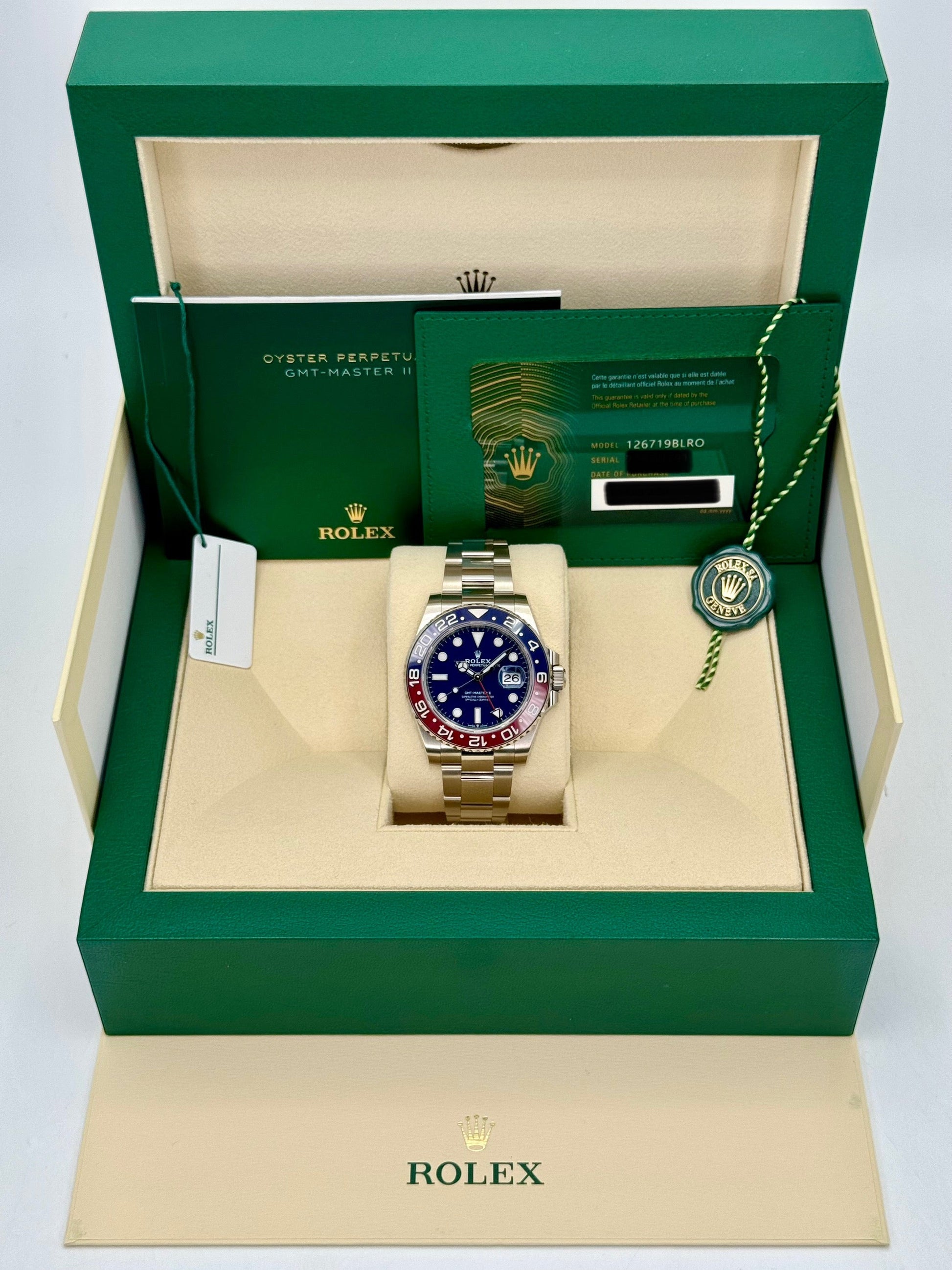 NEW 2024 Rolex GMT-Master II "Pepsi" 40mm 126719BLRO White Gold Blue Dial - MyWatchLLC