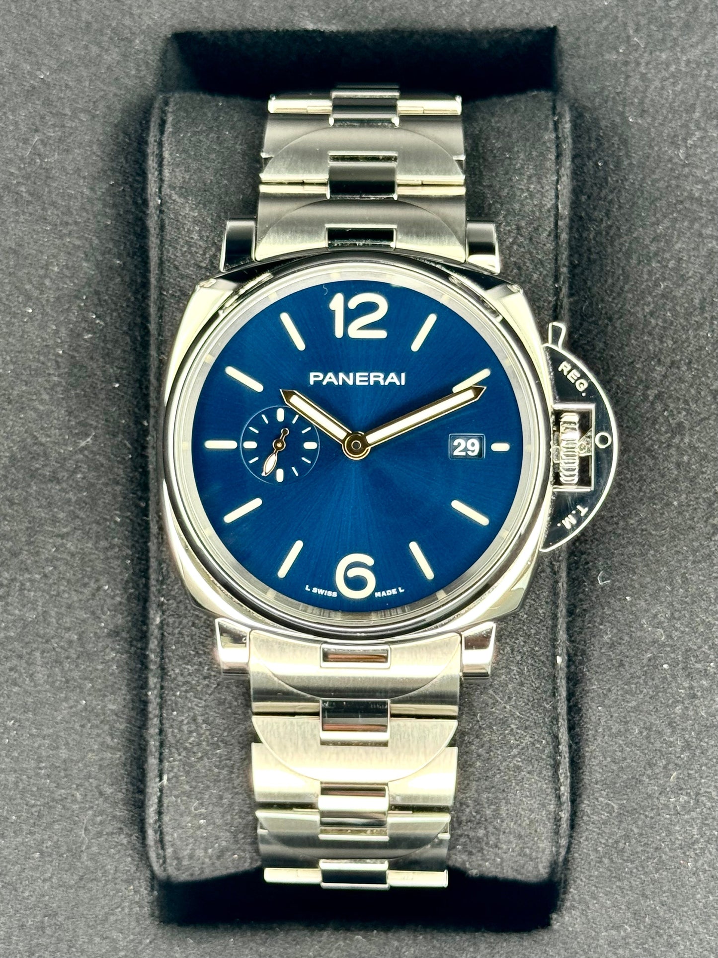 2023 Panerai Luminor Due 42mm PAM01124 Stainless Steel Blue Dial - MyWatchLLC