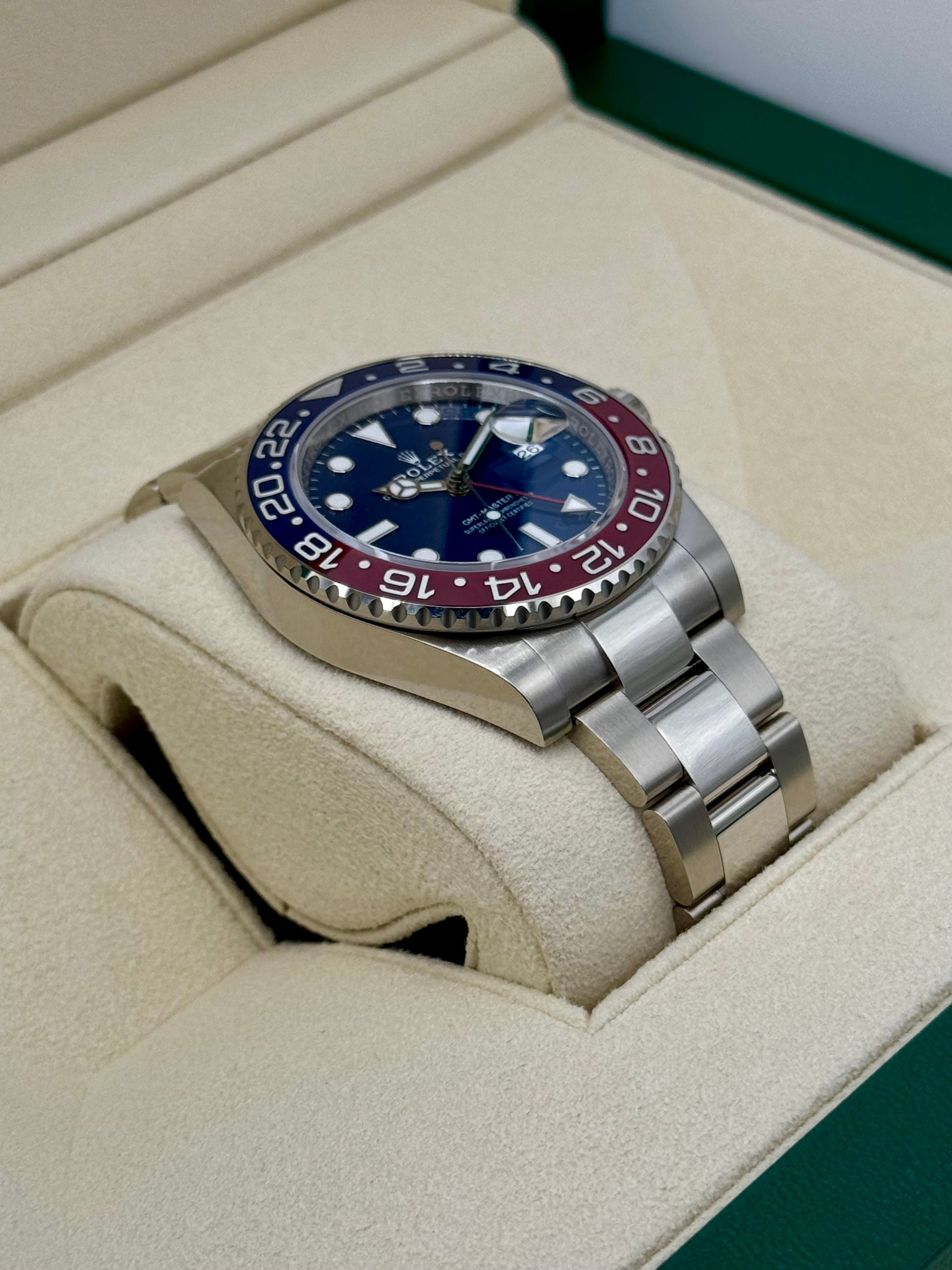 NEW 2024 Rolex GMT-Master II "Pepsi" 40mm 126719BLRO White Gold Blue Dial - MyWatchLLC