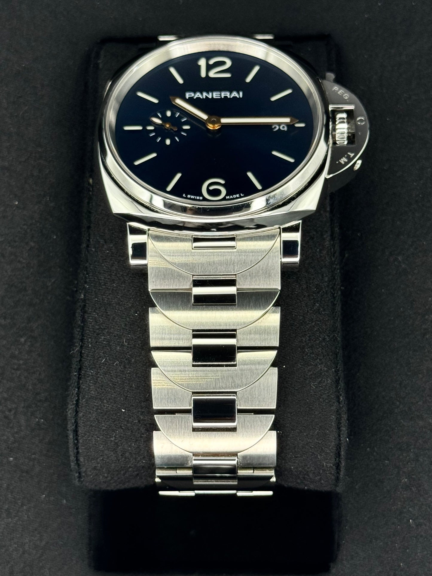 2023 Panerai Luminor Due 42mm PAM01124 Stainless Steel Blue Dial - MyWatchLLC