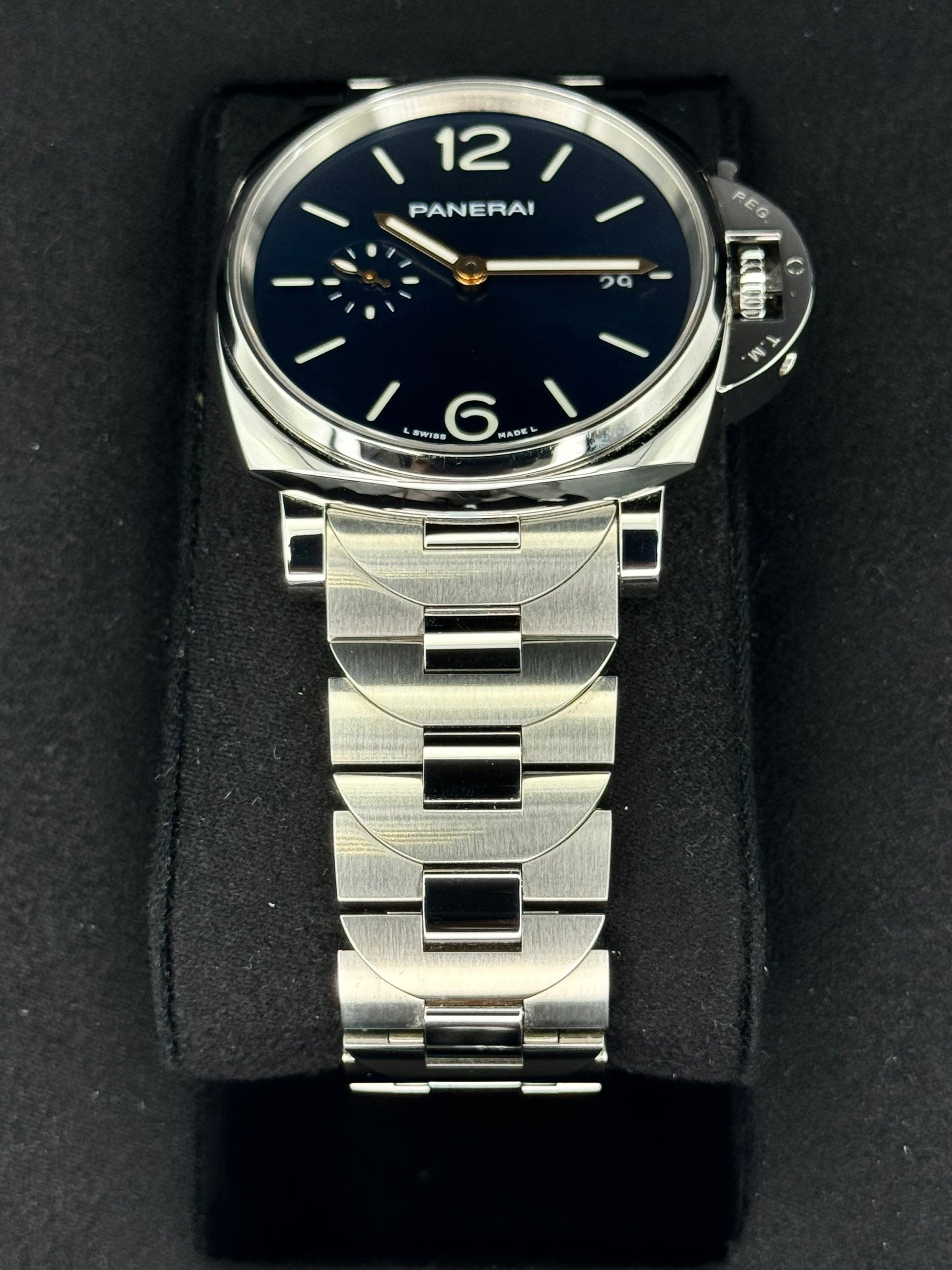 2023 Panerai Luminor Due 42mm PAM01124 Stainless Steel Blue Dial - MyWatchLLC