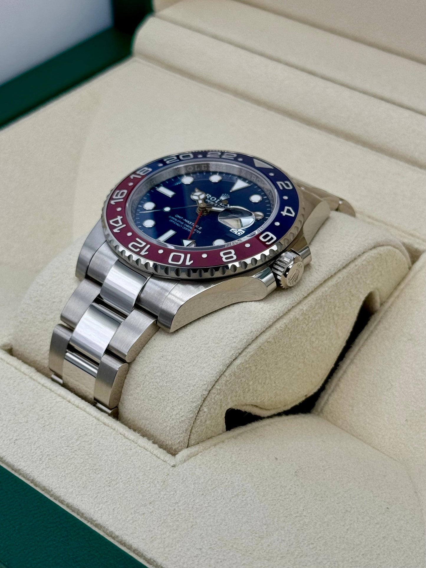 NEW 2024 Rolex GMT-Master II "Pepsi" 40mm 126719BLRO White Gold Blue Dial - MyWatchLLC