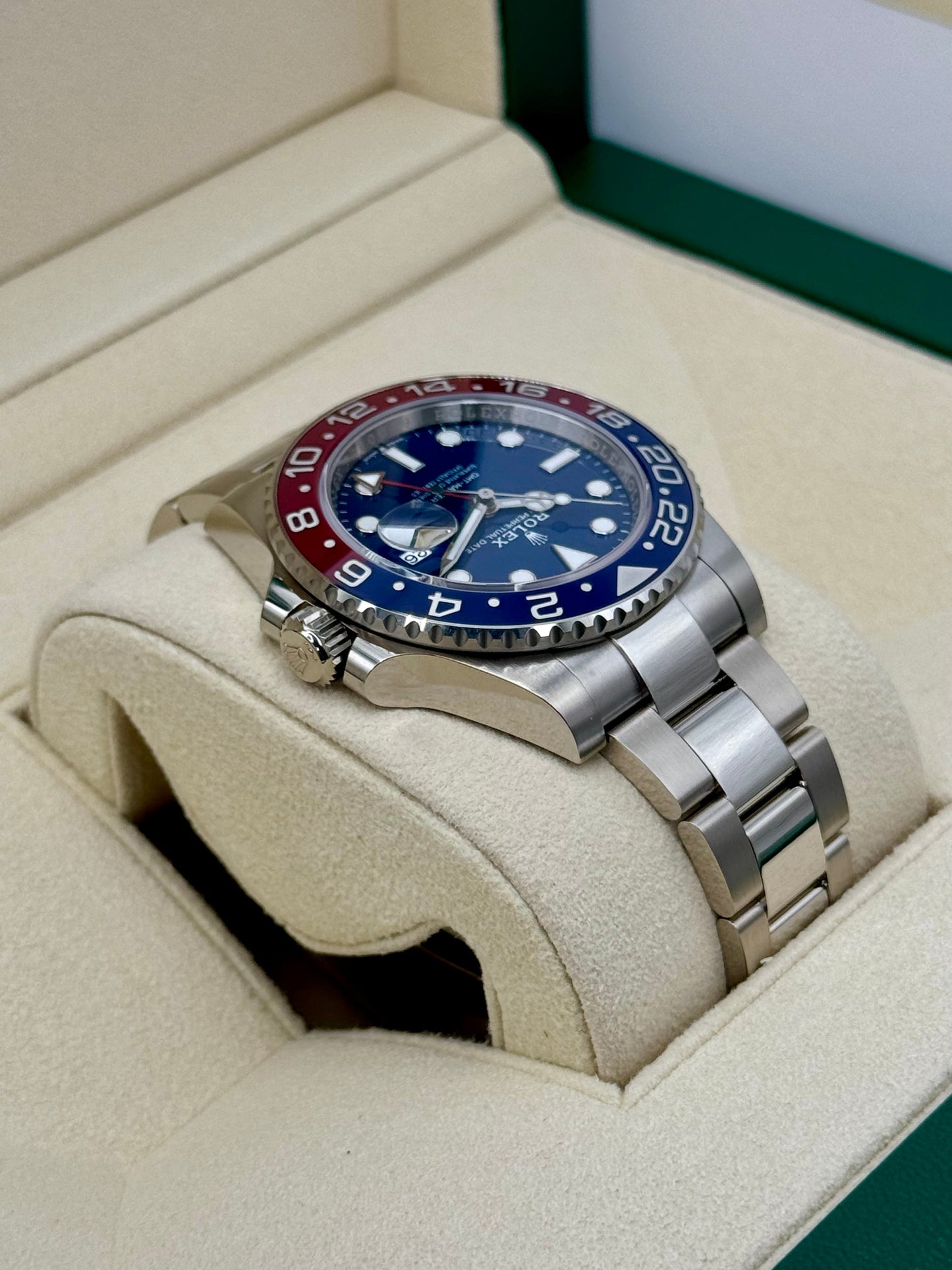 NEW 2024 Rolex GMT-Master II "Pepsi" 40mm 126719BLRO White Gold Blue Dial - MyWatchLLC