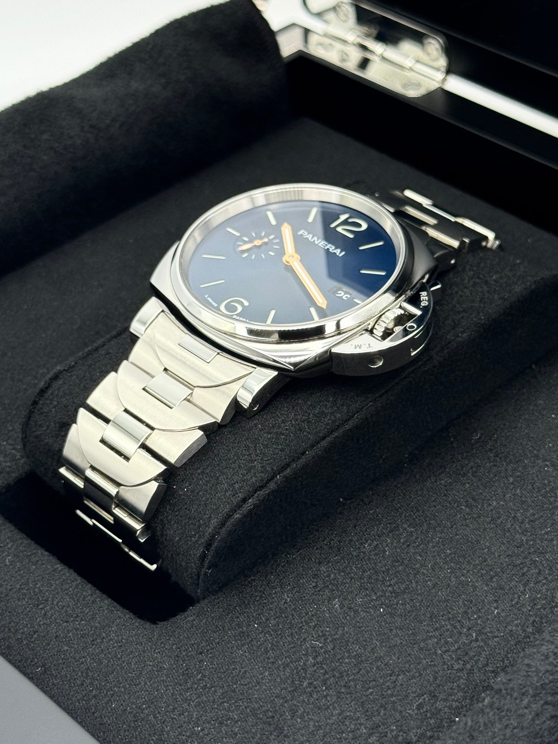 2023 Panerai Luminor Due 42mm PAM01124 Stainless Steel Blue Dial - MyWatchLLC