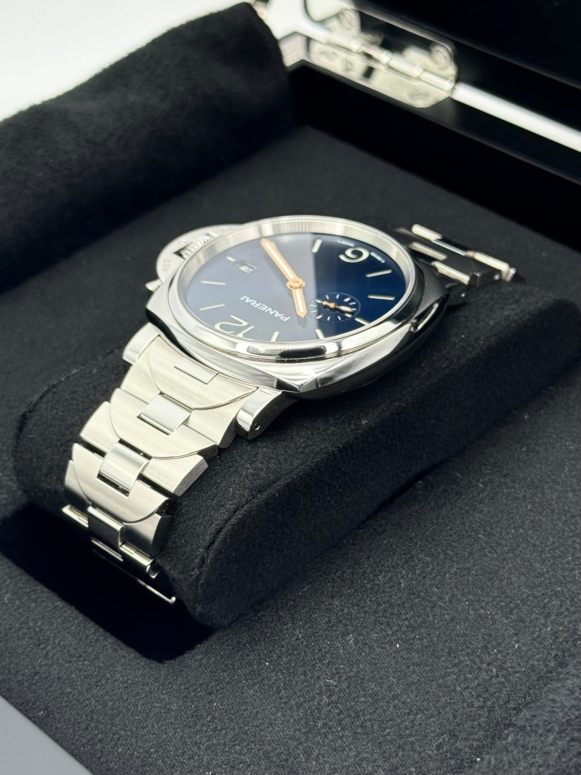 2023 Panerai Luminor Due 42mm PAM01124 Stainless Steel Blue Dial - MyWatchLLC