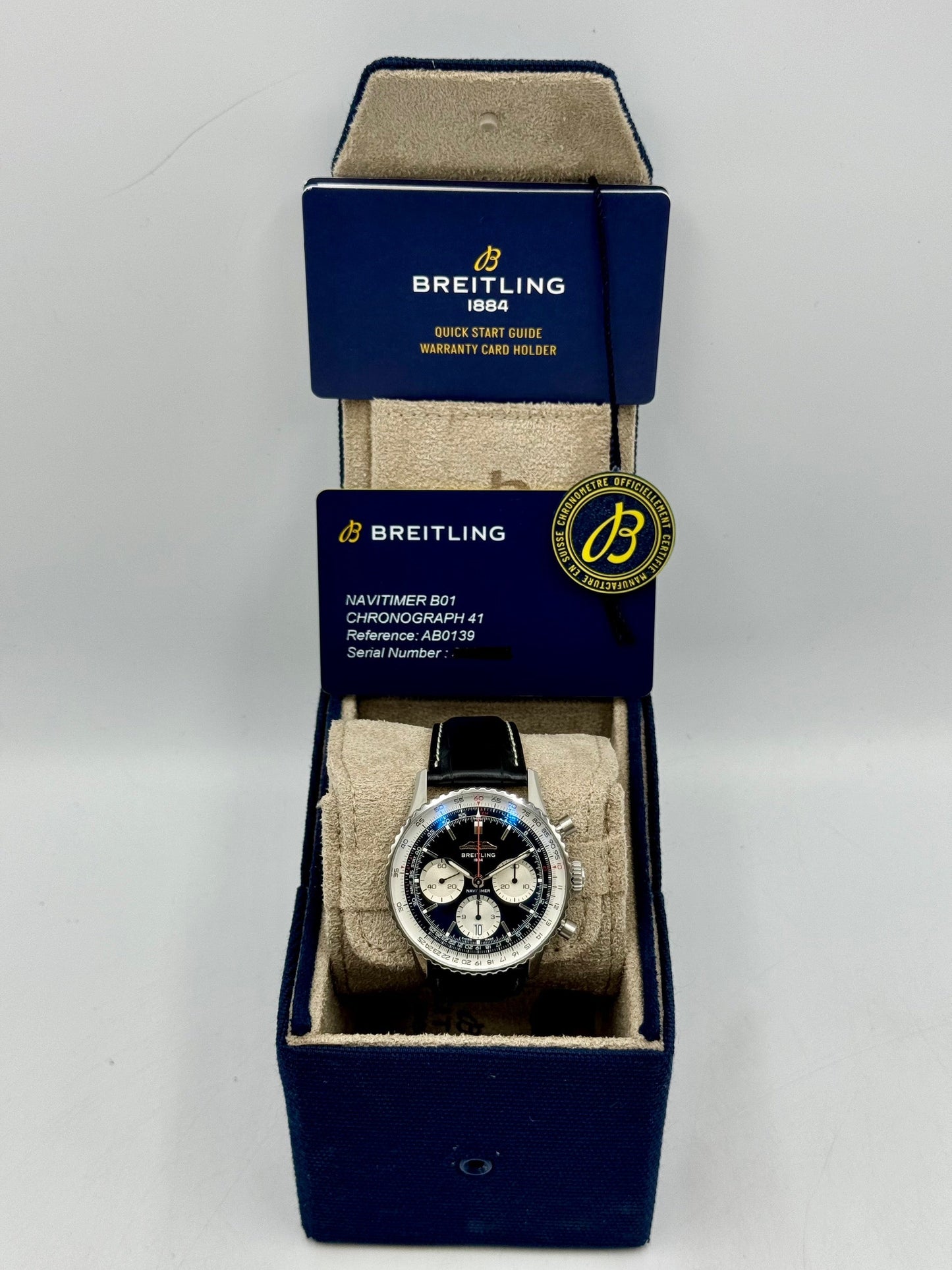 NEW 2024 Breitling Chronograph 42mm AB0139 Stainless Steel Black Dial - MyWatchLLC
