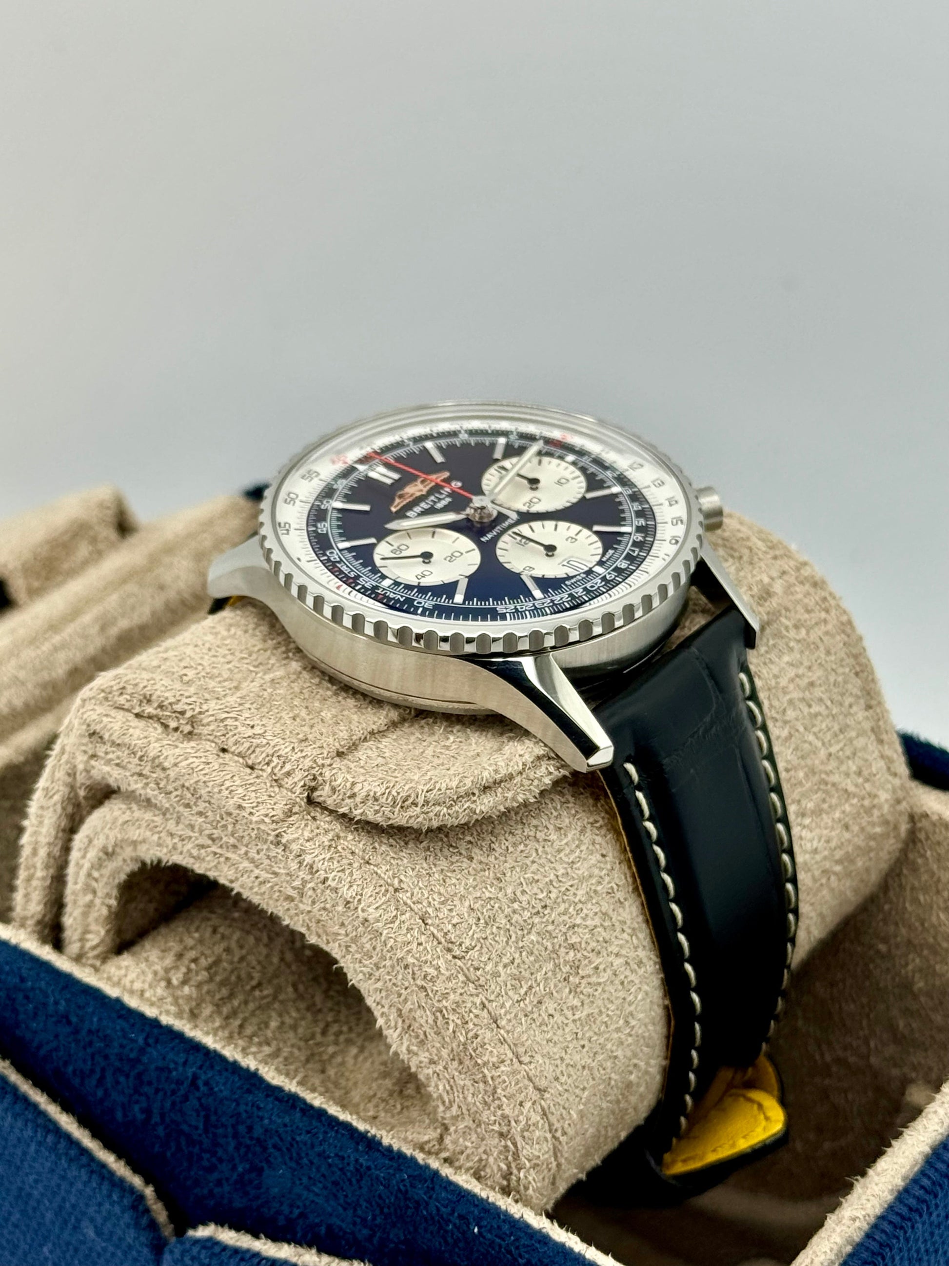 NEW 2024 Breitling Chronograph 42mm AB0139 Stainless Steel Black Dial - MyWatchLLC