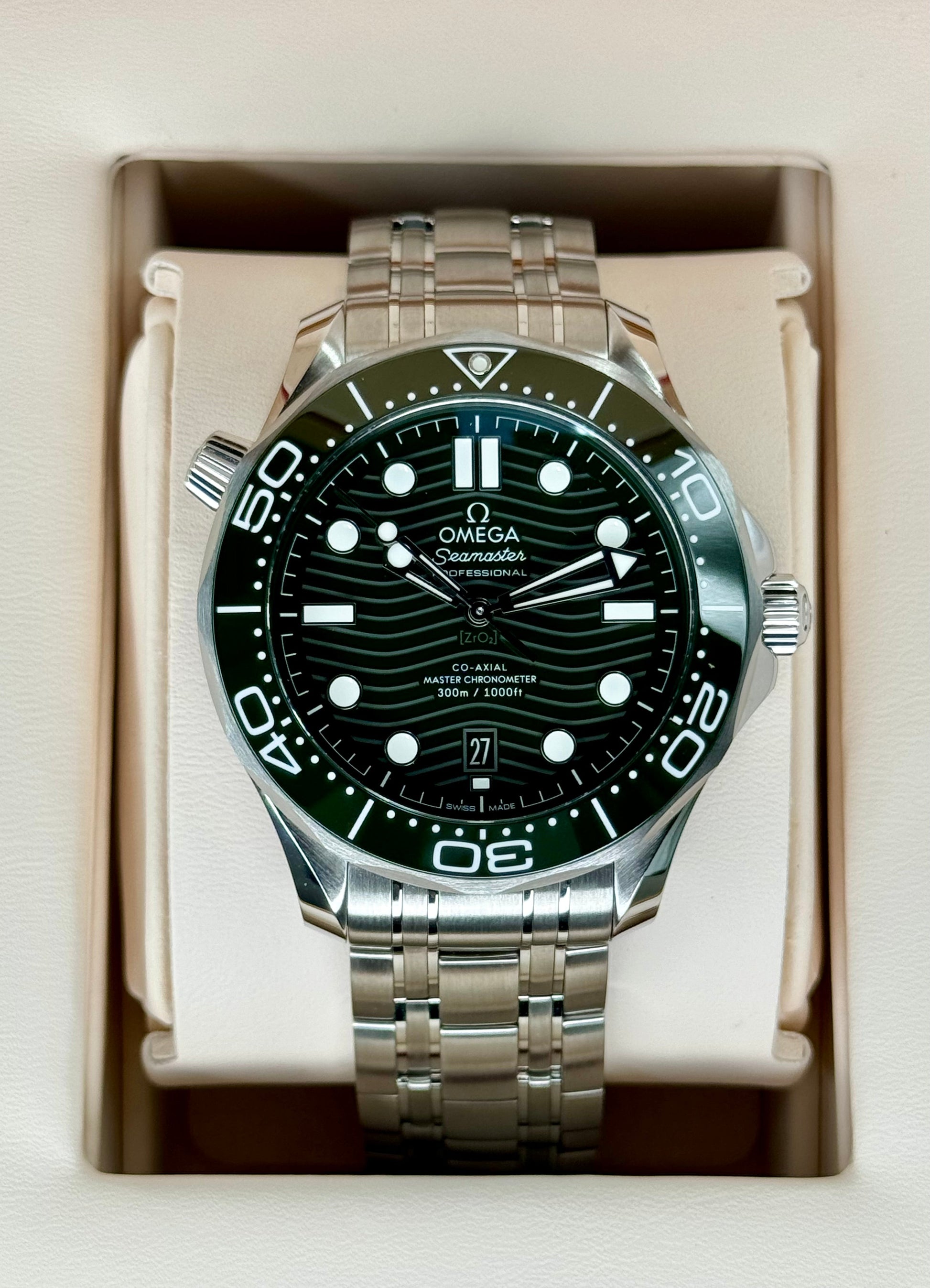 NEW 2023 Omega Seamaster Diver 300M 42mm 21030422110001 Green Dial - MyWatchLLC
