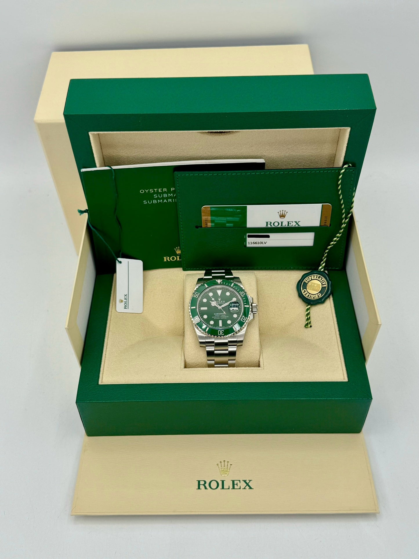 2018 Submariner “Hulkâ€?40mm 116610LV Stainless Steel Green Dial - MyWatchLLC