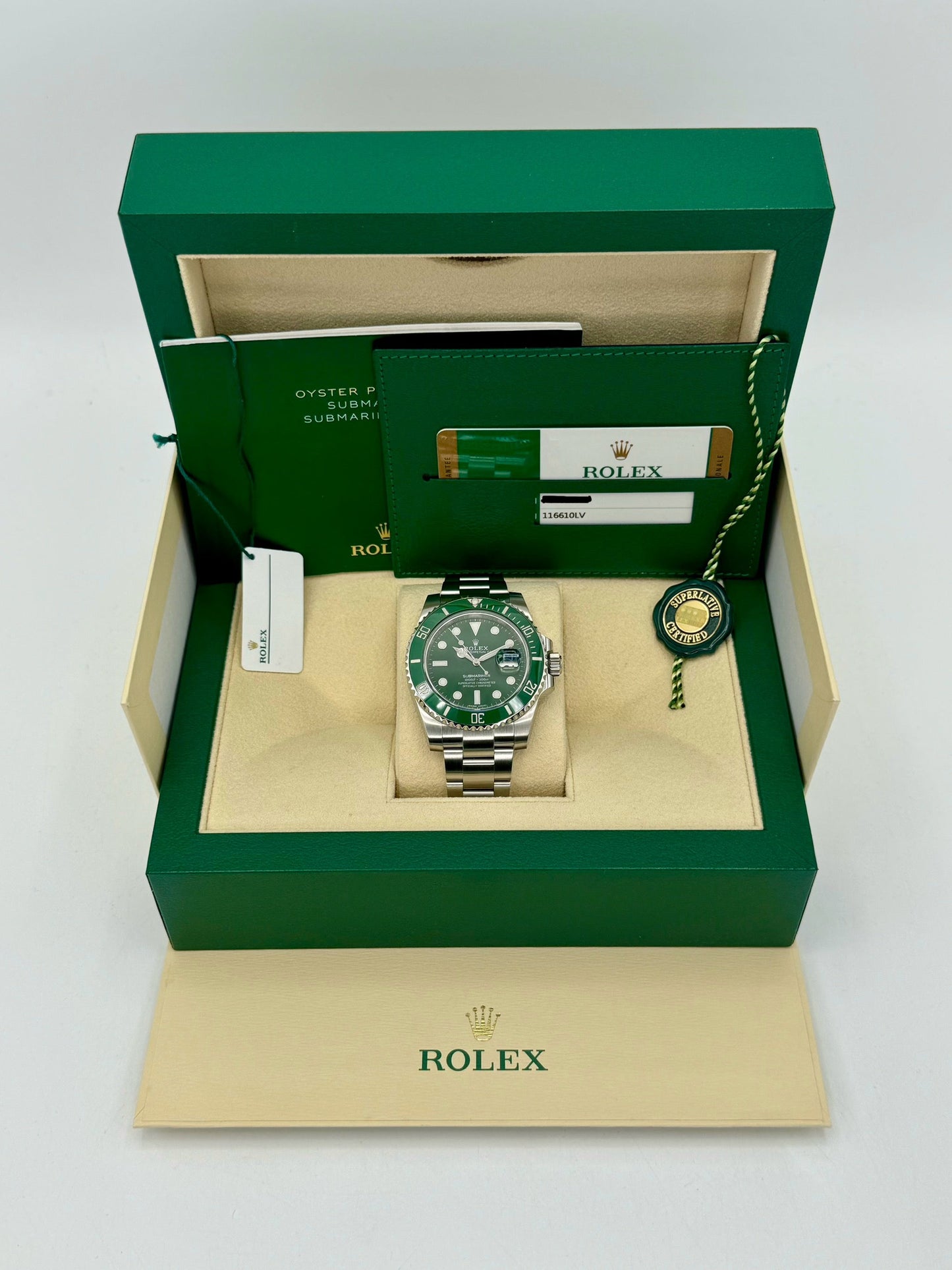 2018 Submariner “Hulkâ€?40mm 116610LV Stainless Steel Green Dial - MyWatchLLC