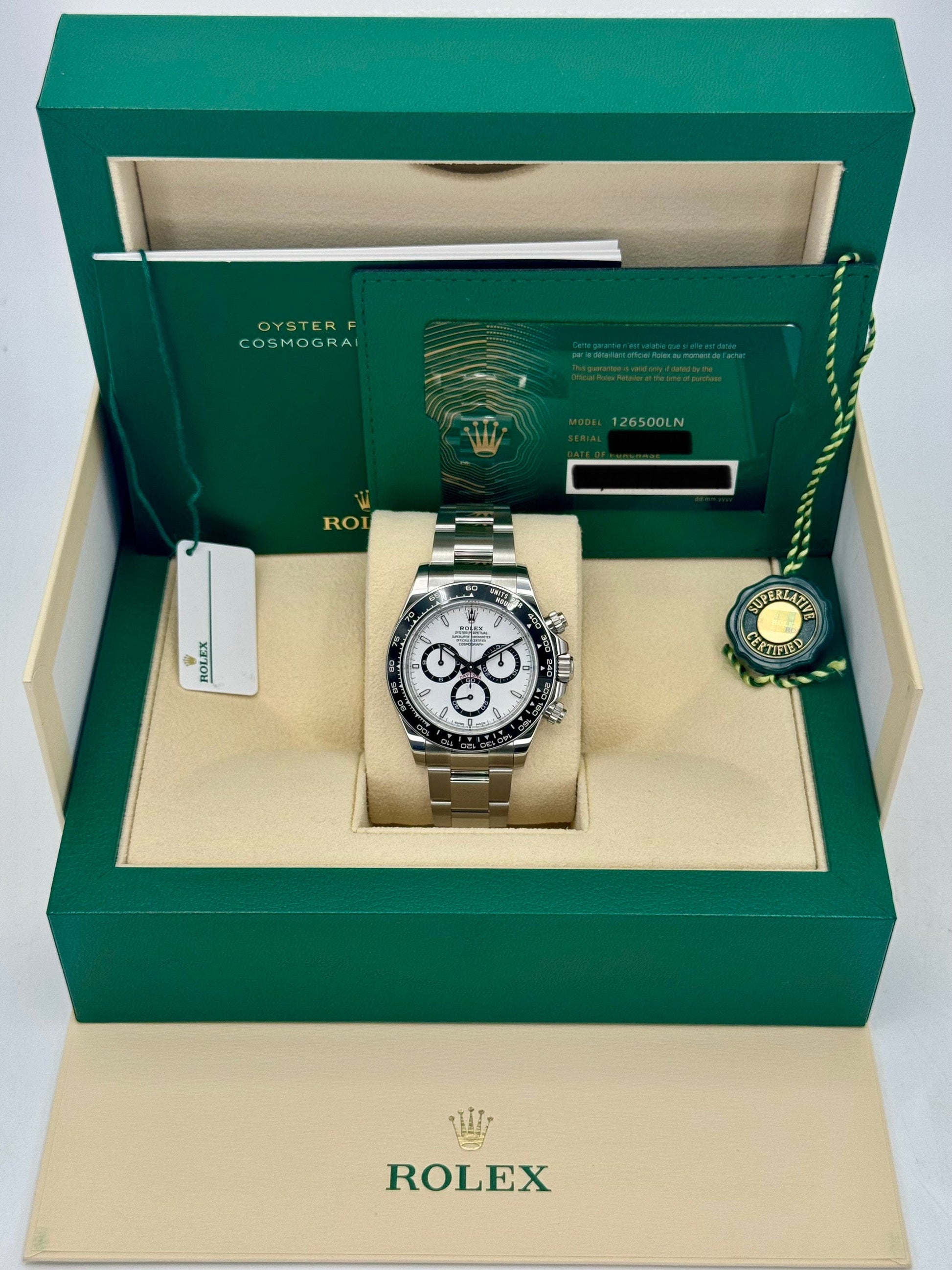 2024 Rolex Daytona 40mm 126500LN Stainless Steel Panda Dial - MyWatchLLC