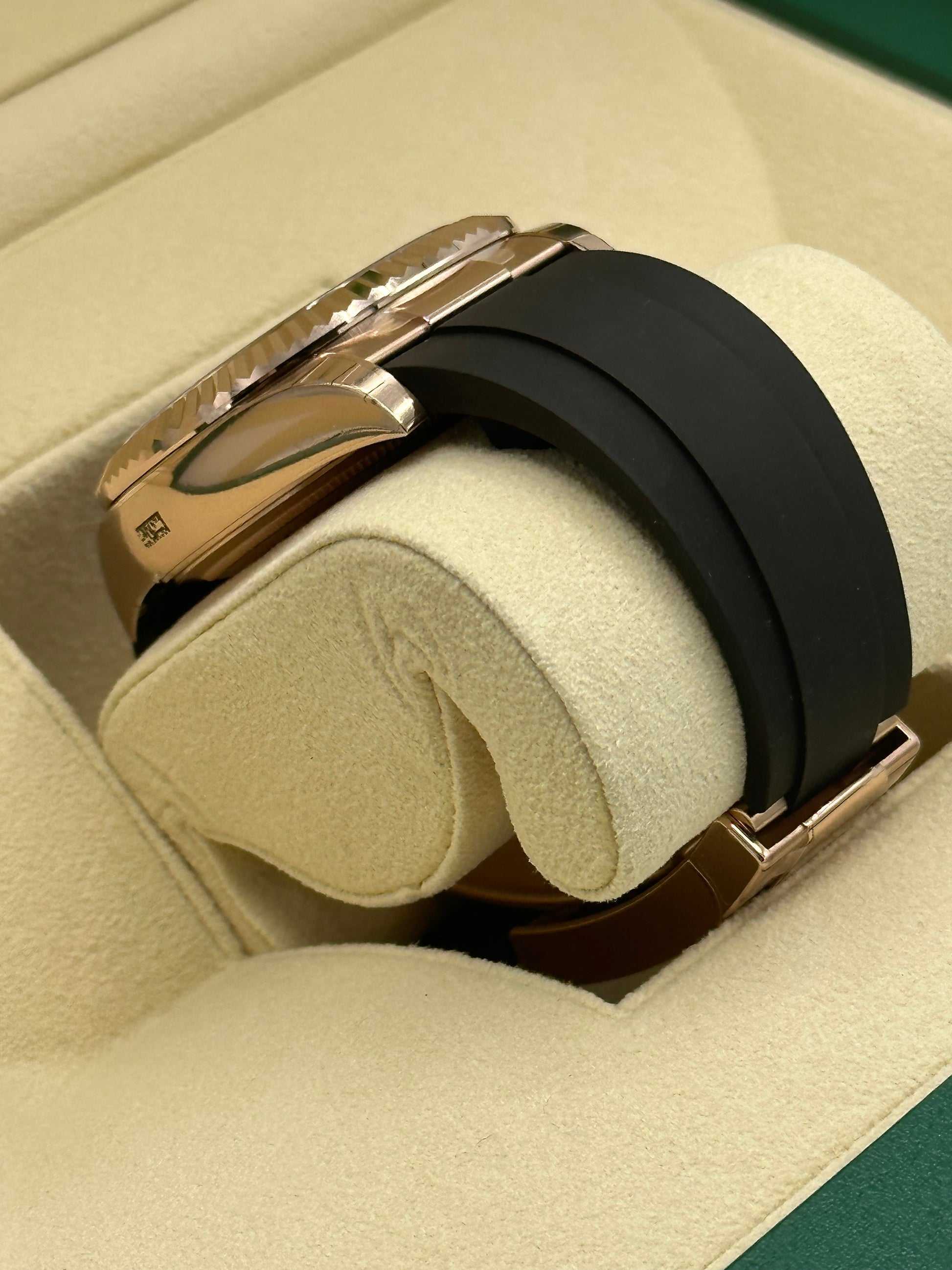 NEW 2023 Rolex Sky-Dweller 336235 Rose Gold Oysterflex Chocolate Dial - MyWatchLLC