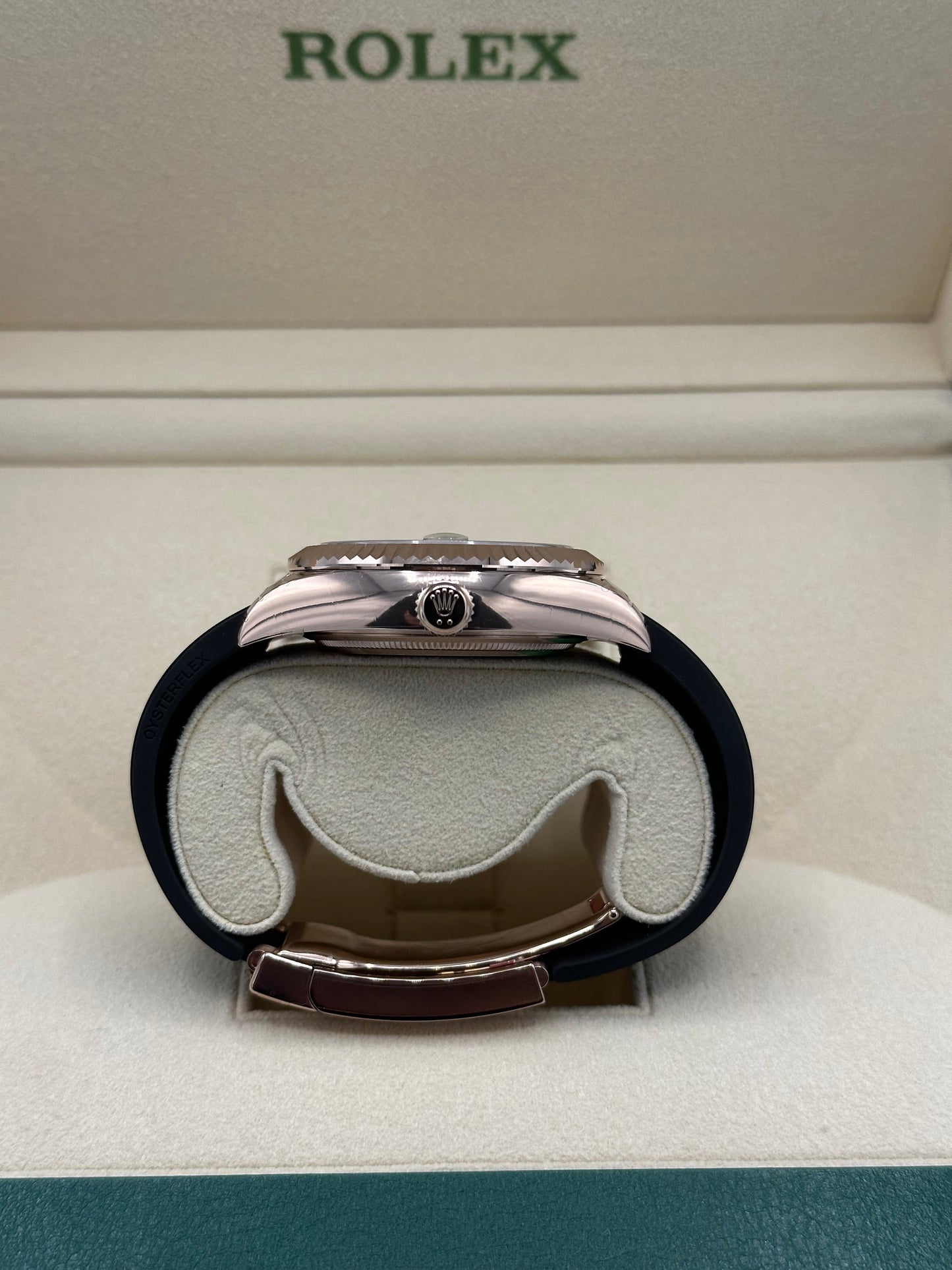 NEW 2023 Rolex Sky-Dweller 336235 Rose Gold Oysterflex Chocolate Dial - MyWatchLLC