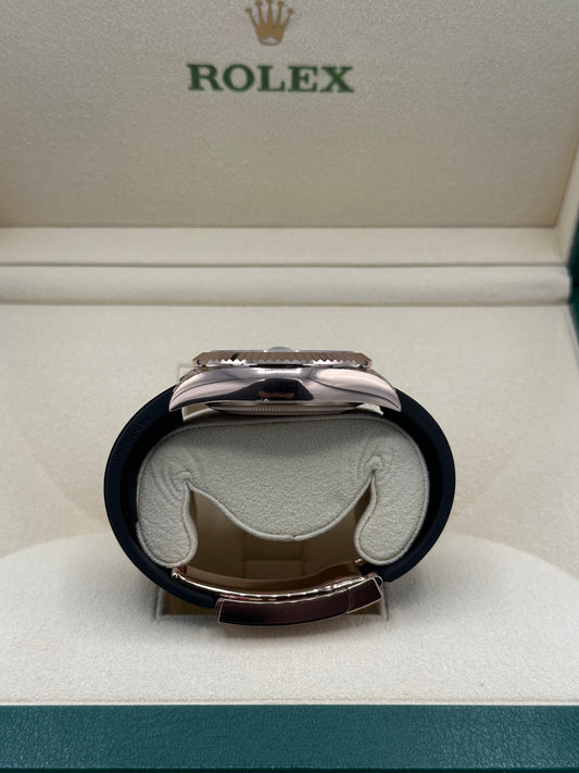 NEW 2023 Rolex Sky-Dweller 336235 Rose Gold Oysterflex Chocolate Dial - MyWatchLLC