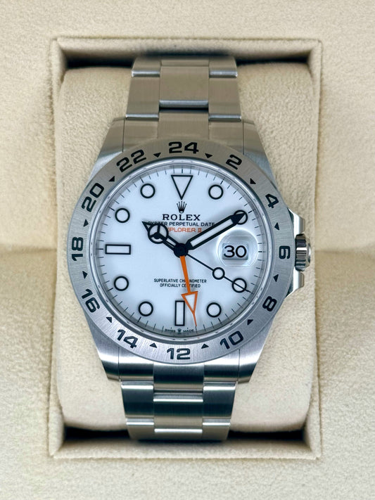2024 Rolex Explorer II 42mm 226570 Stainless Steel Polar White Dial - MyWatchLLC