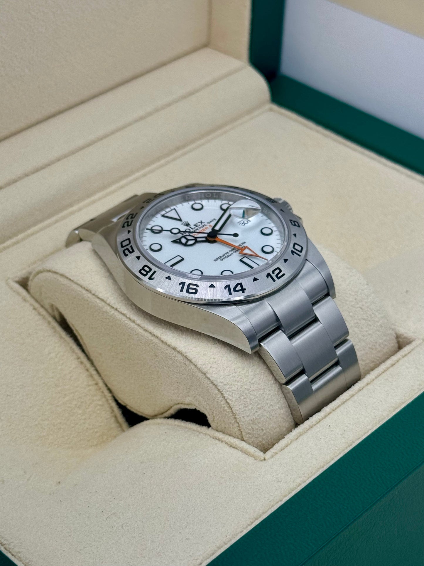 2024 Rolex Explorer II 42mm 226570 Stainless Steel Polar White Dial - MyWatchLLC