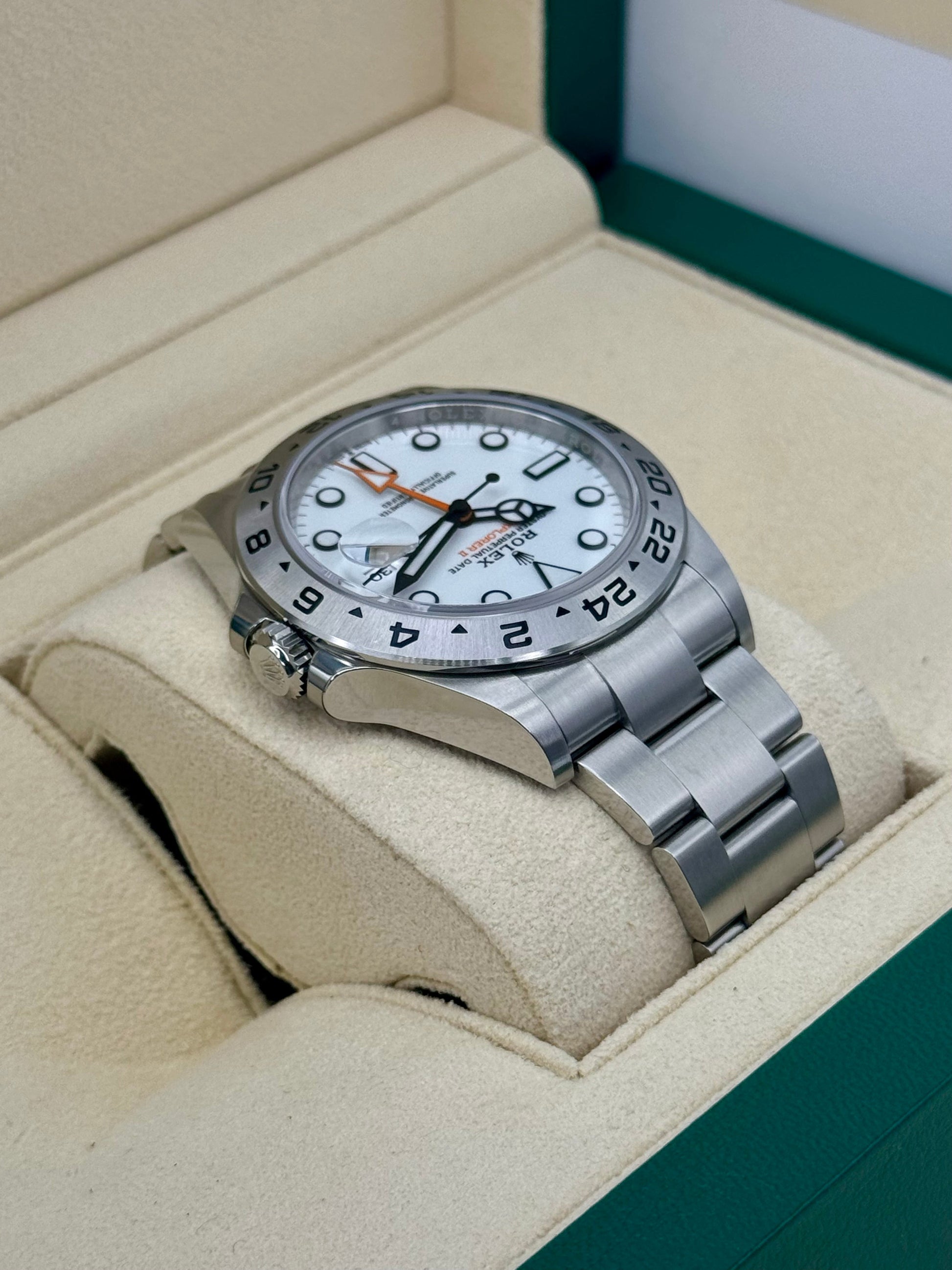 2024 Rolex Explorer II 42mm 226570 Stainless Steel Polar White Dial - MyWatchLLC