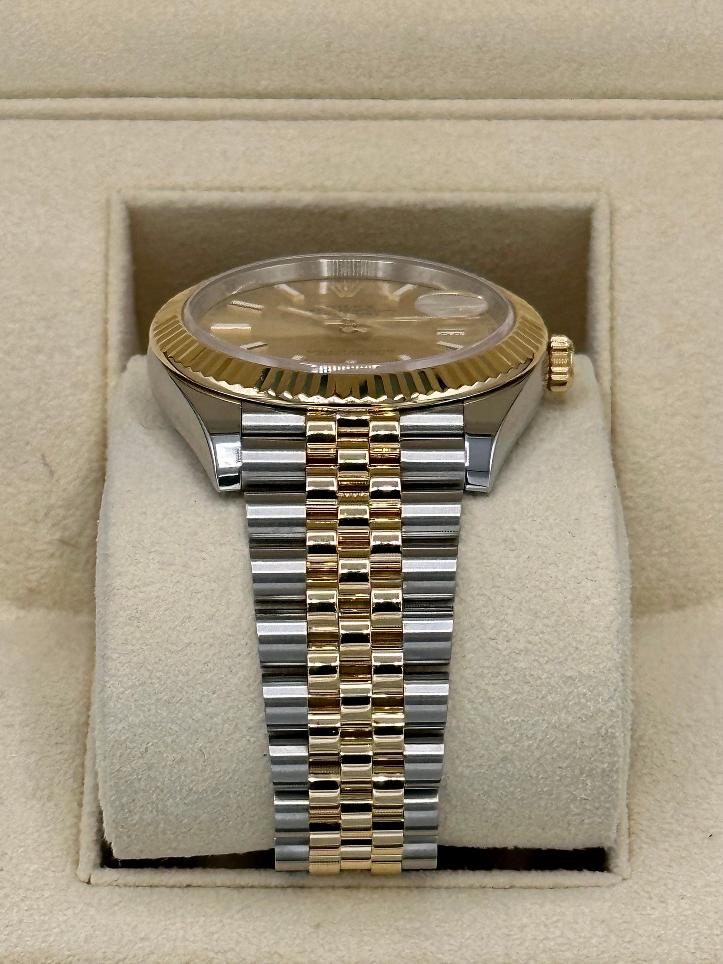 2021 Rolex Datejust 41mm 126333 Two-Tone Jubilee Champagne Stick Dial - MyWatchLLC