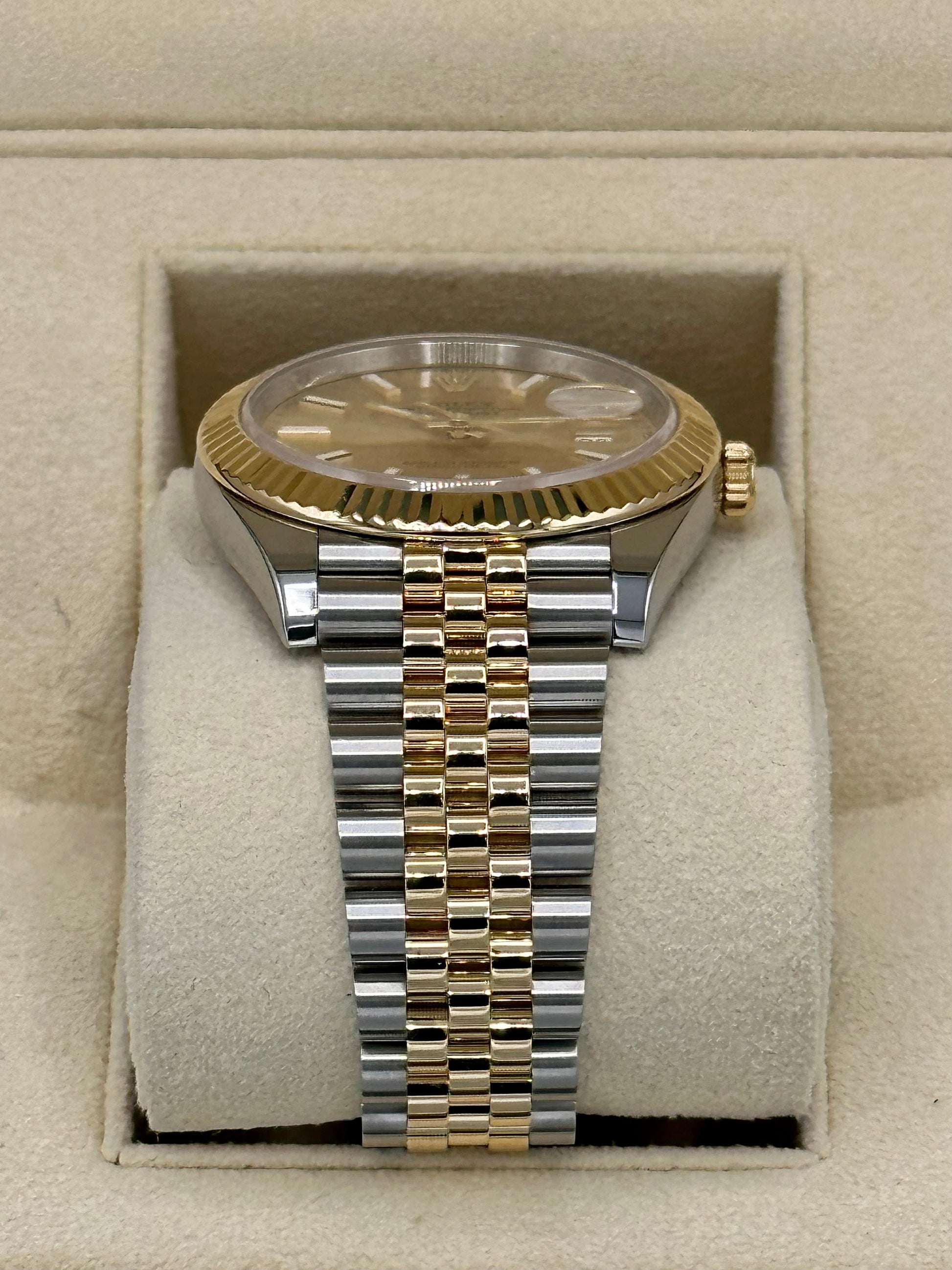 2021 Rolex Datejust 41mm 126333 Two-Tone Jubilee Champagne Stick Dial - MyWatchLLC
