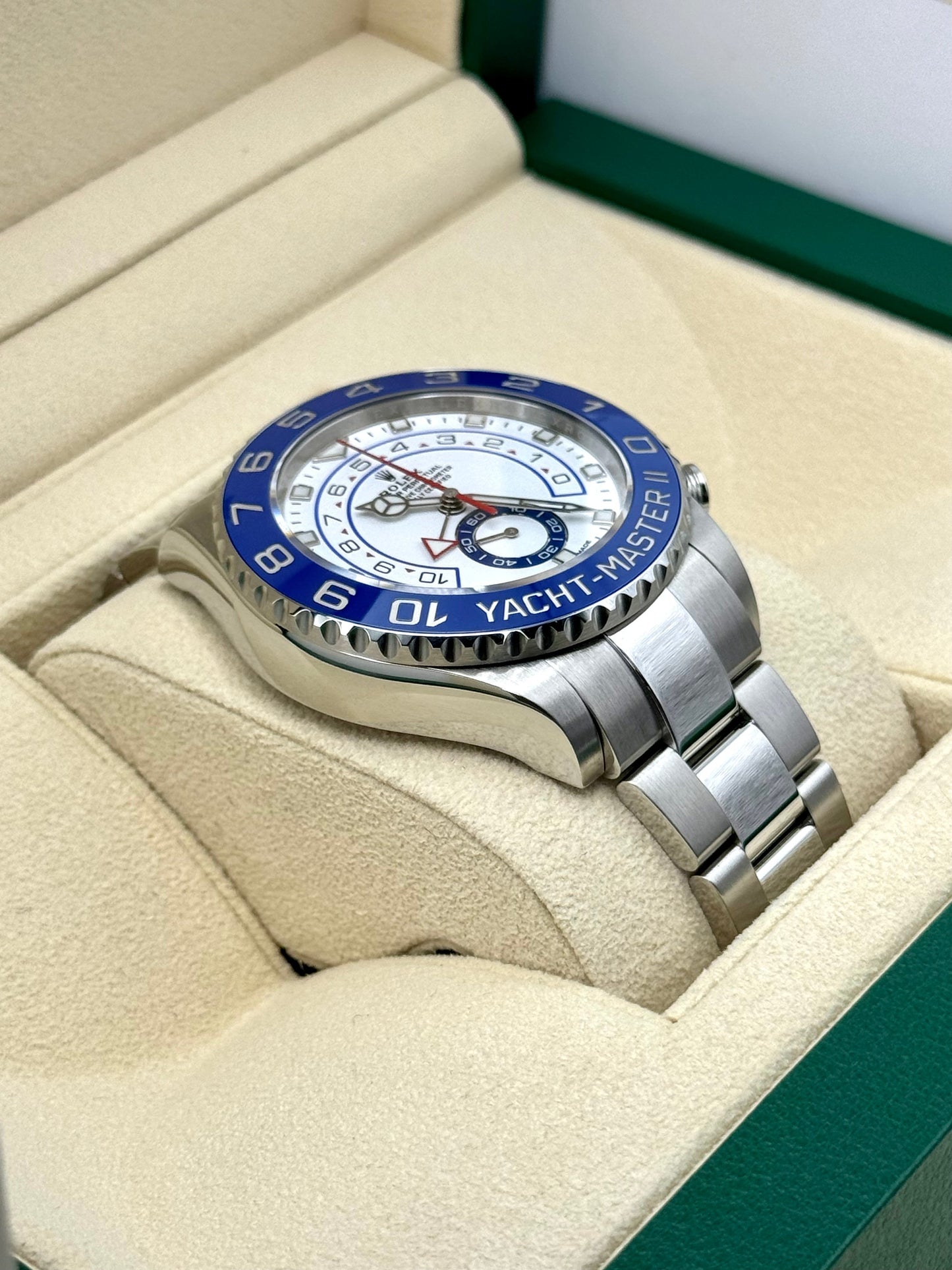 2019 Rolex Yacht-Master II 44mm 116680 Stainless Steel White Dial - MyWatchLLC
