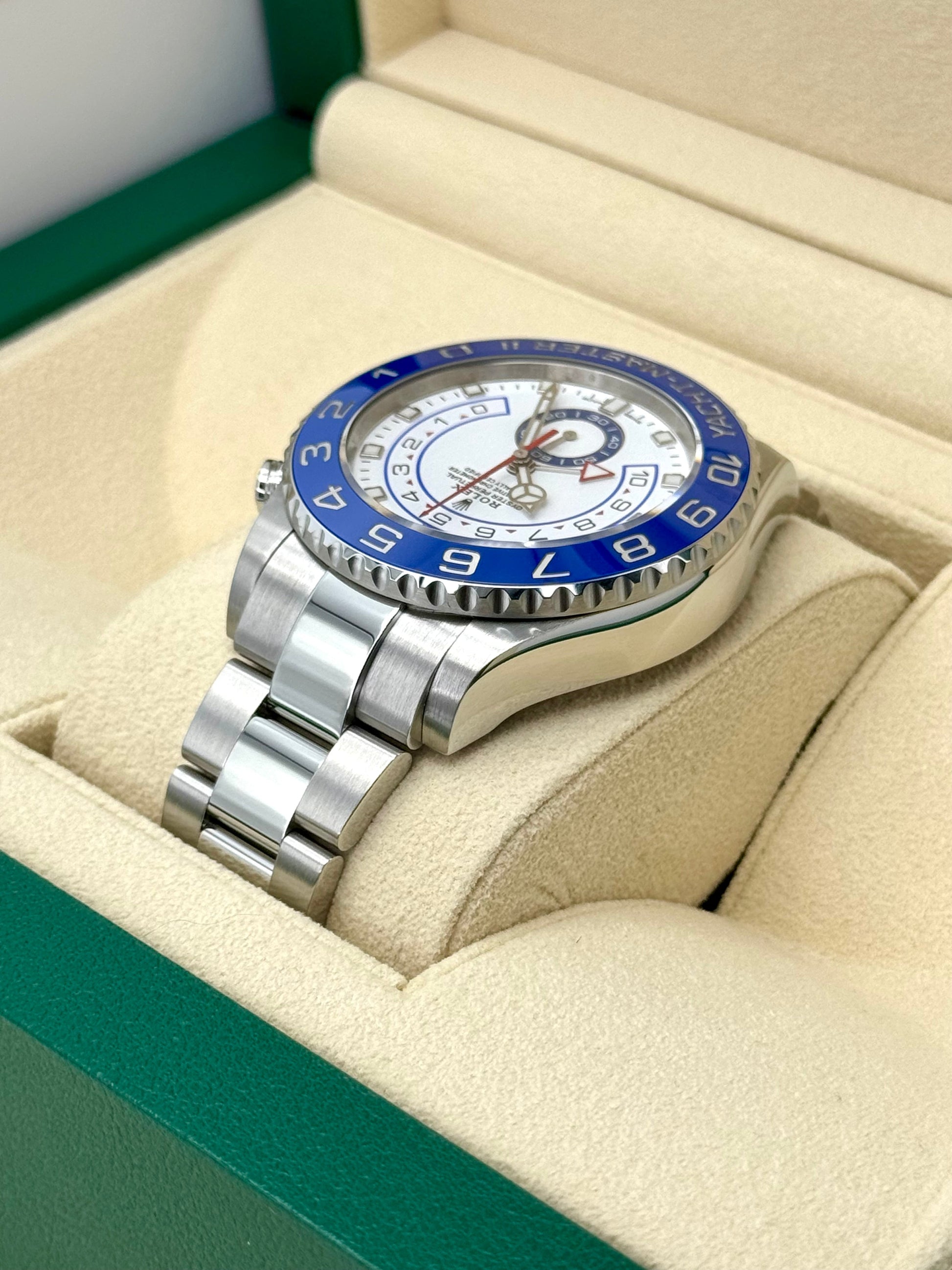2019 Rolex Yacht-Master II 44mm 116680 Stainless Steel White Dial - MyWatchLLC