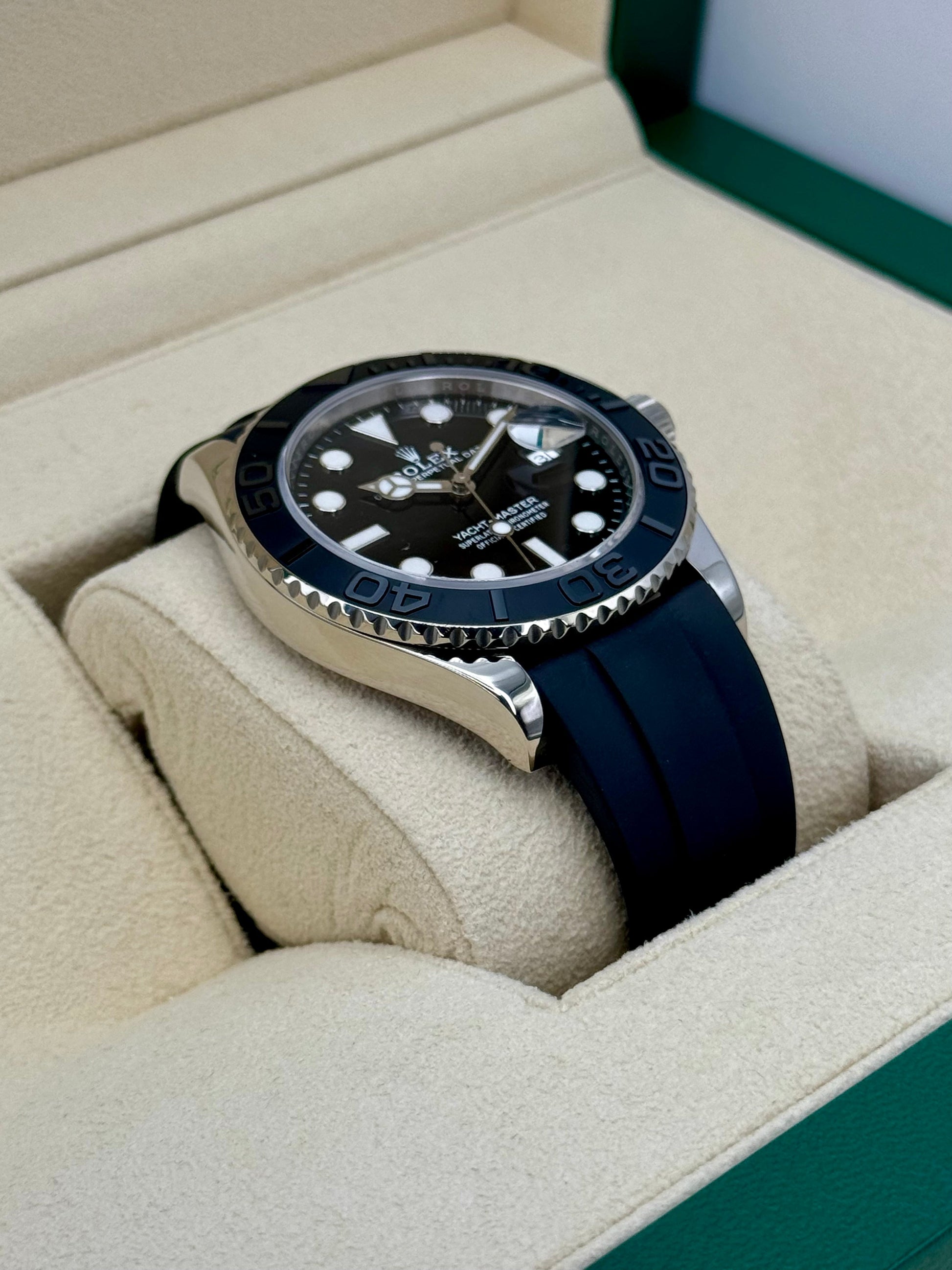 2023 Rolex Yacht-Master 42mm 226659 White Gold Oysterflex Black Dial - MyWatchLLC