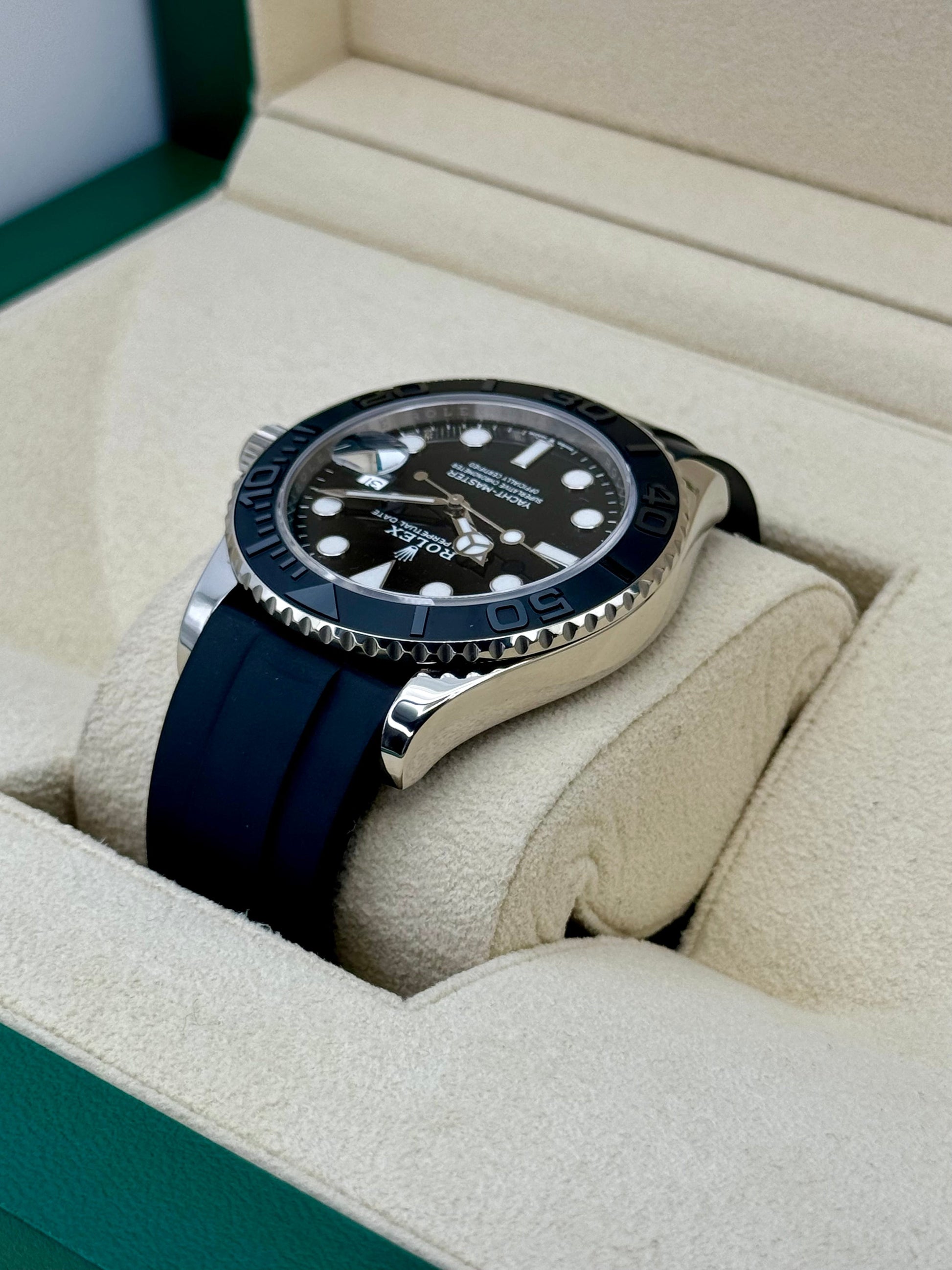 2023 Rolex Yacht-Master 42mm 226659 White Gold Oysterflex Black Dial - MyWatchLLC