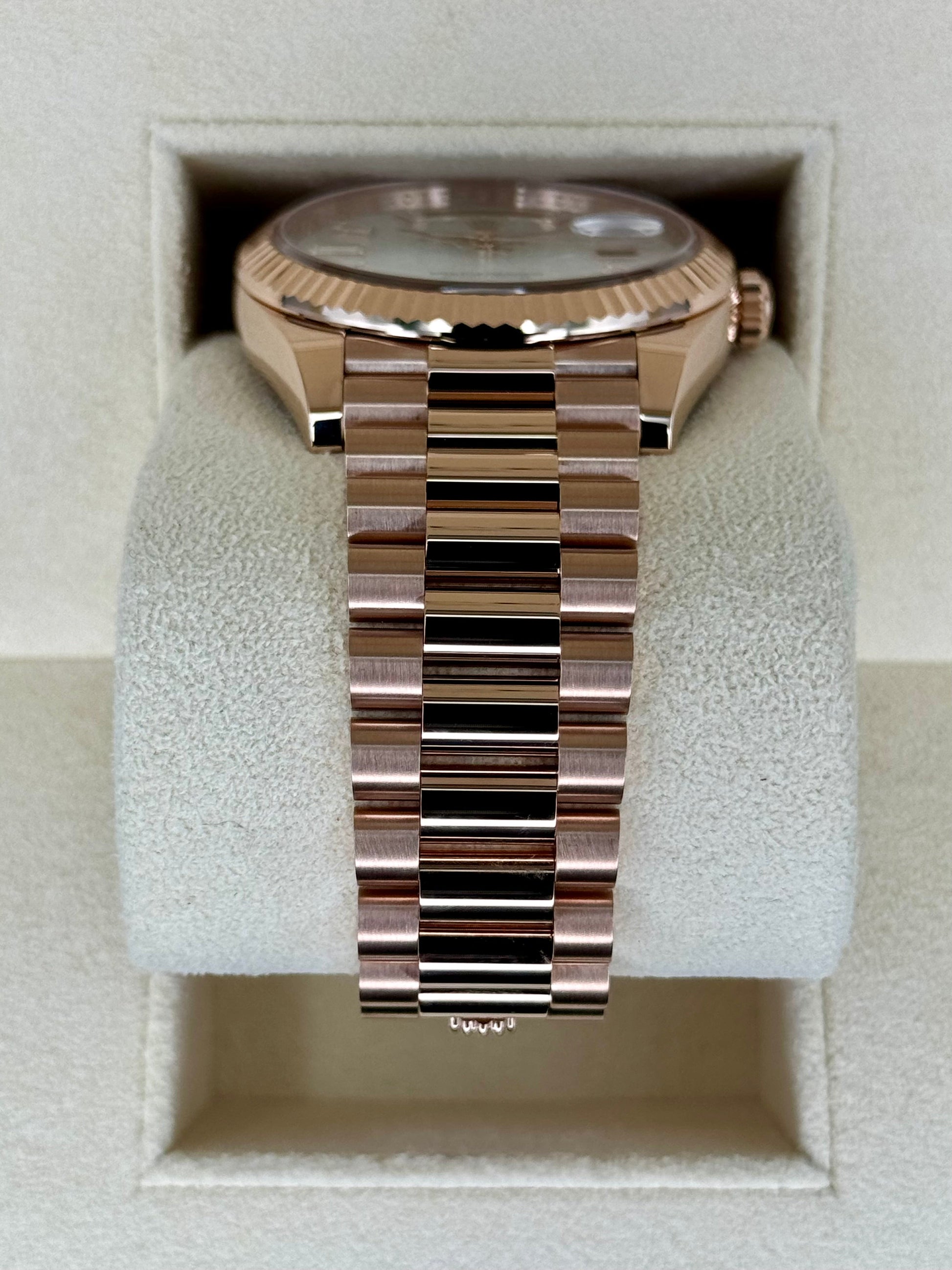 NEW 2024 Rolex Day-Date 40mm 228235 Rose Gold MOP Diamond Dial - MyWatchLLC