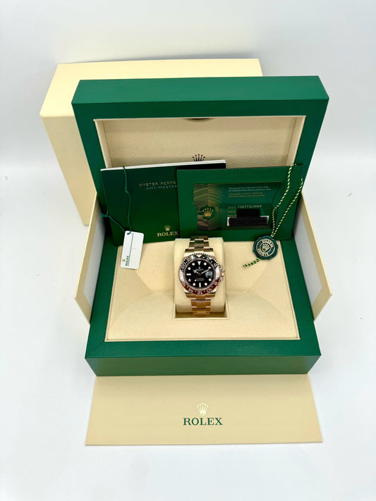 NEW 2024 Rolex GMT-Master II "Rootbeer" 40mm 126715CHNR Rose Gold - MyWatchLLC