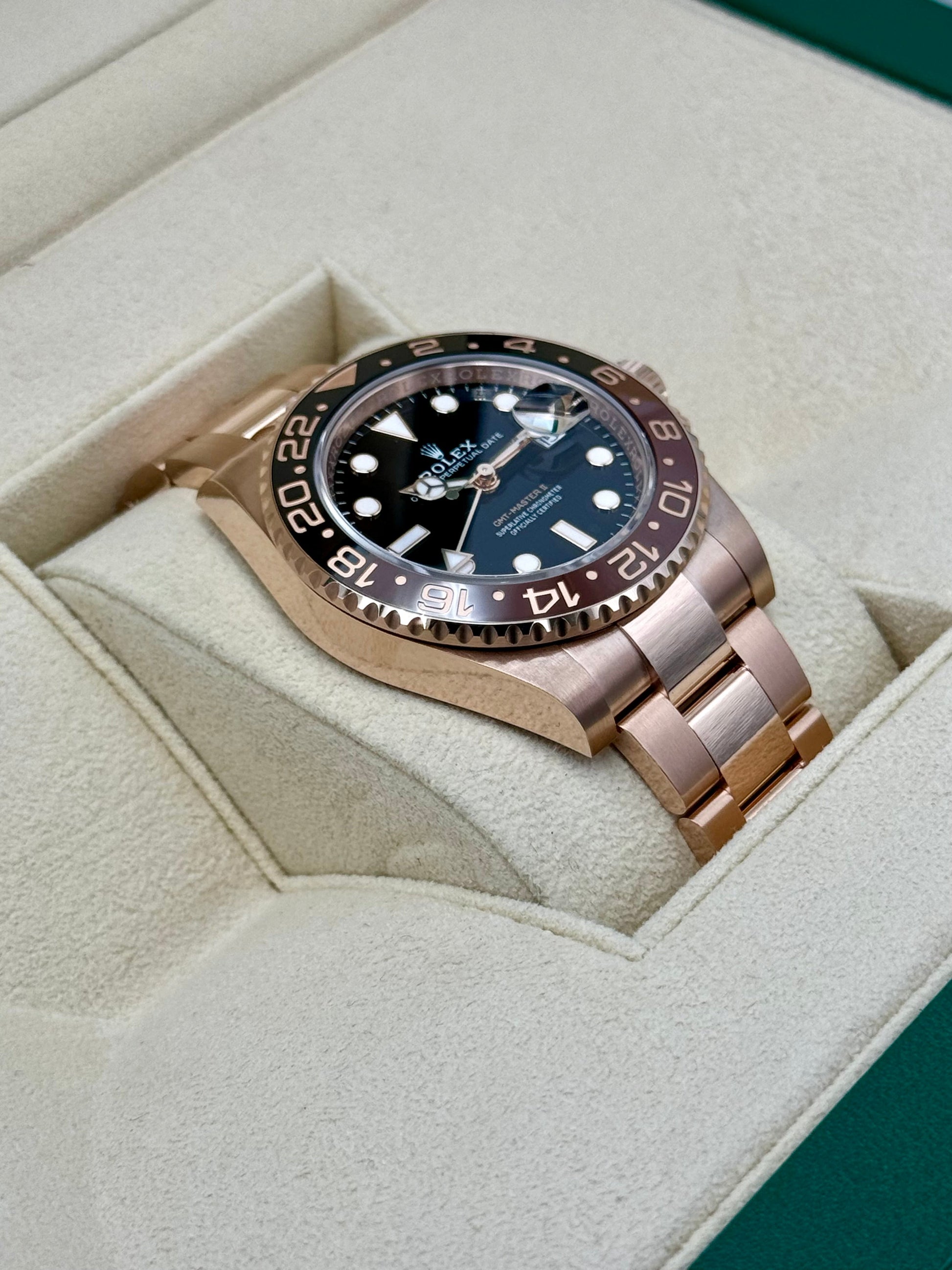 NEW 2024 Rolex GMT-Master II "Rootbeer" 40mm 126715CHNR Rose Gold - MyWatchLLC