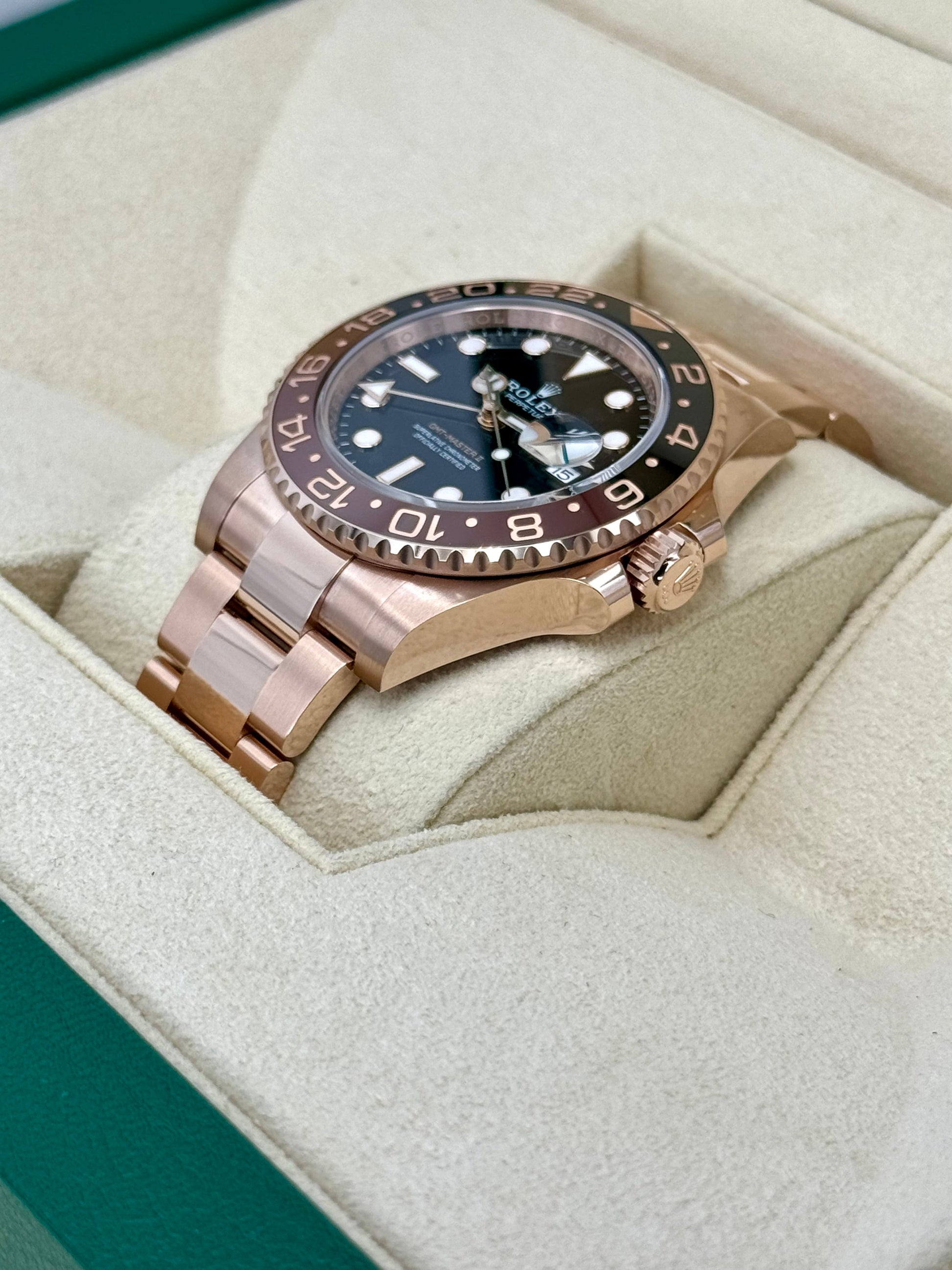 NEW 2024 Rolex GMT-Master II "Rootbeer" 40mm 126715CHNR Rose Gold - MyWatchLLC