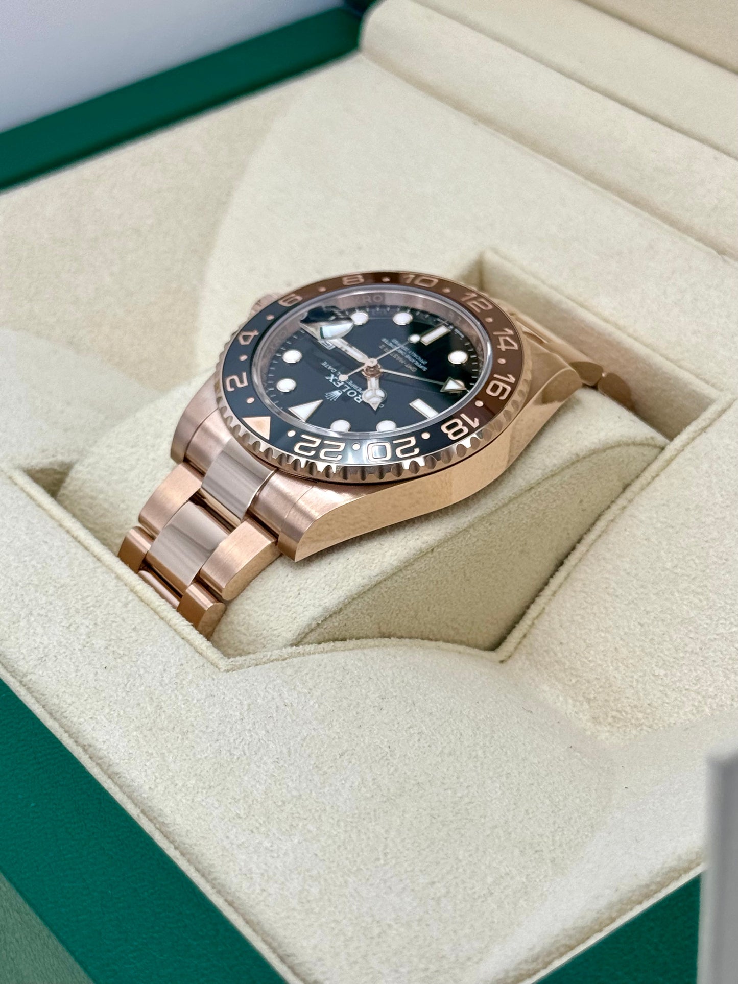NEW 2024 Rolex GMT-Master II "Rootbeer" 40mm 126715CHNR Rose Gold - MyWatchLLC