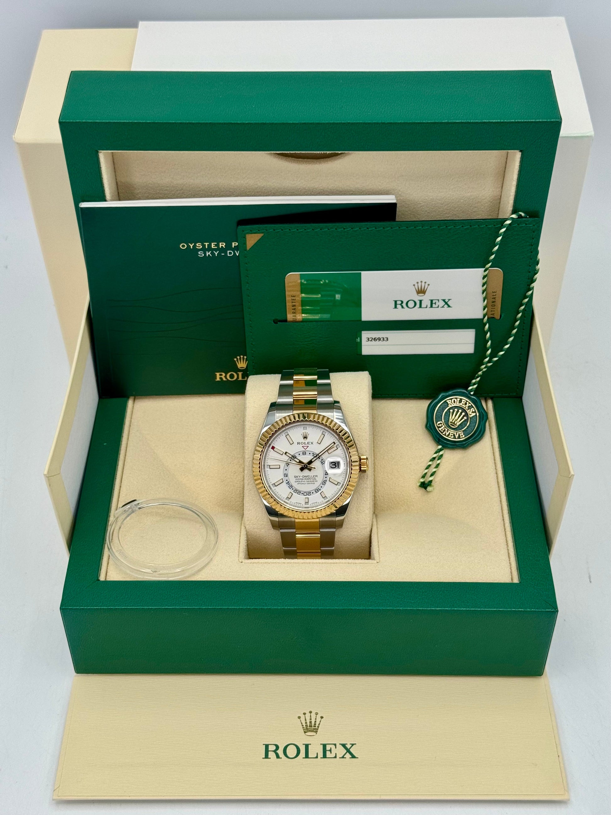 2019 Rolex Sky-Dweller 42mm 326933 Two-Tone Oyster White Dial - MyWatchLLC