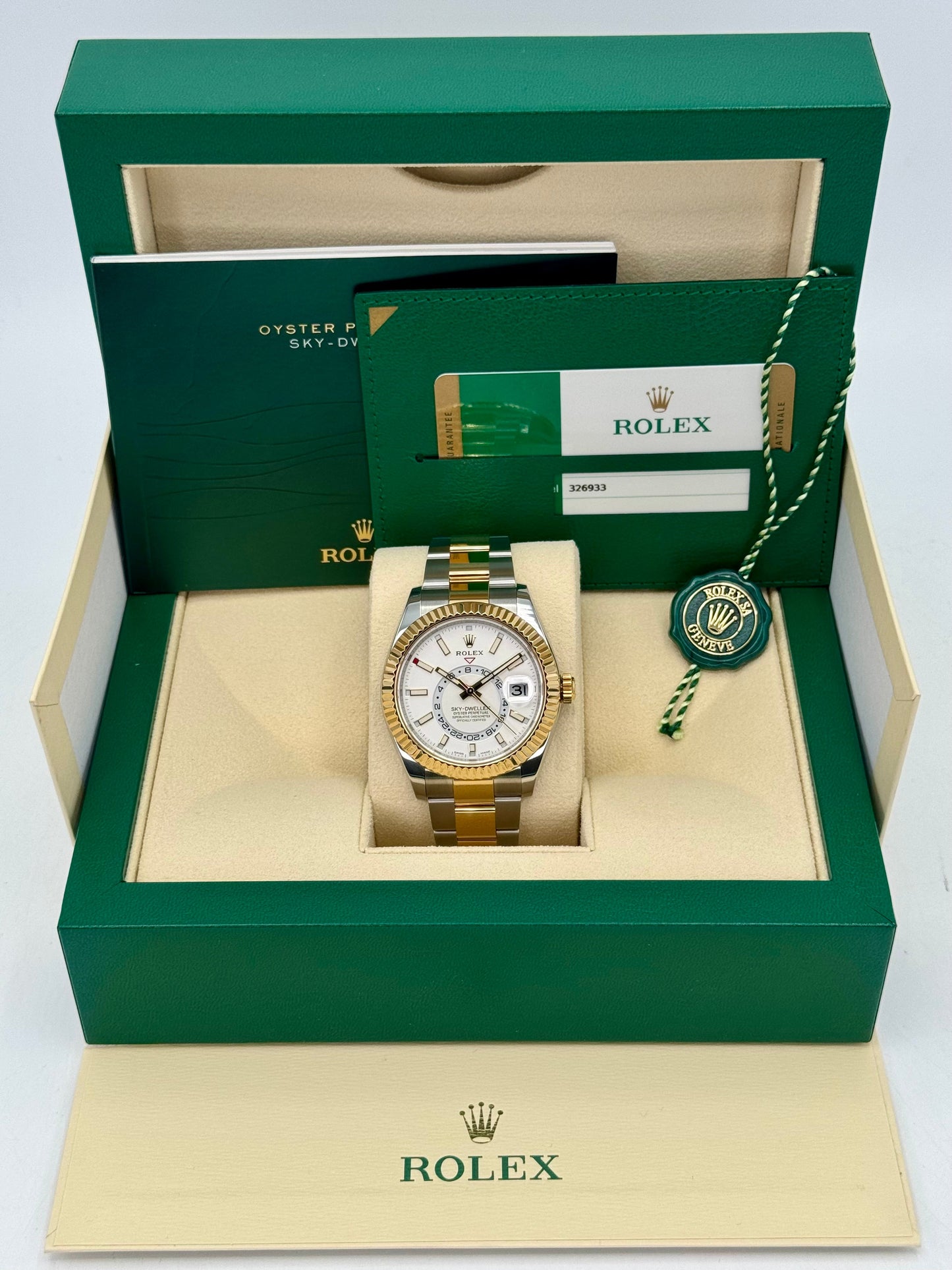 2019 Rolex Sky-Dweller 42mm 326933 Two-Tone Oyster White Dial - MyWatchLLC