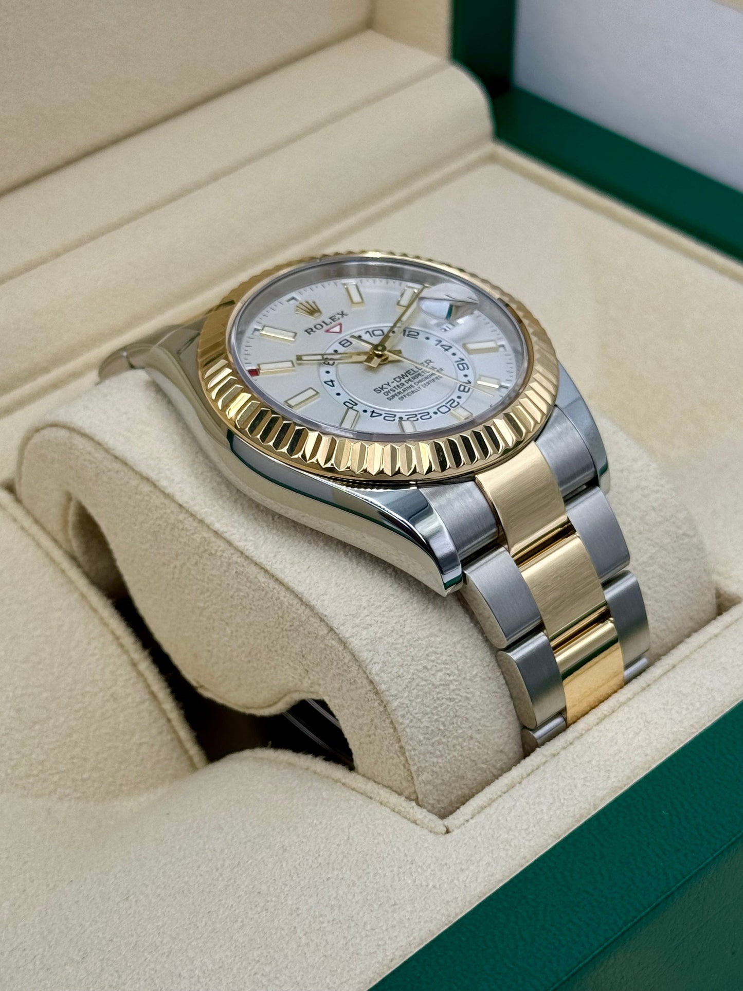 2019 Rolex Sky-Dweller 42mm 326933 Two-Tone Oyster White Dial - MyWatchLLC