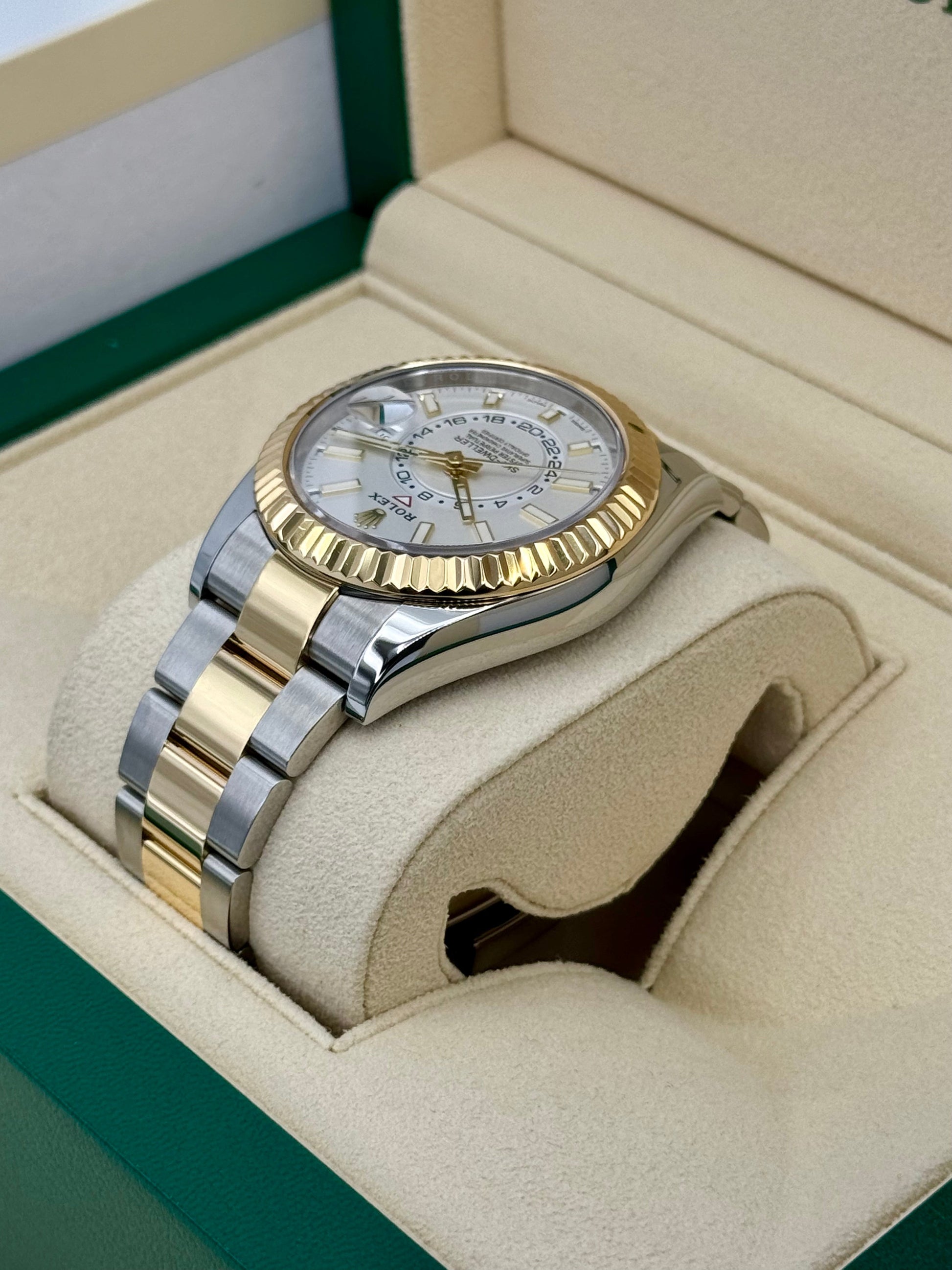 2019 Rolex Sky-Dweller 42mm 326933 Two-Tone Oyster White Dial - MyWatchLLC