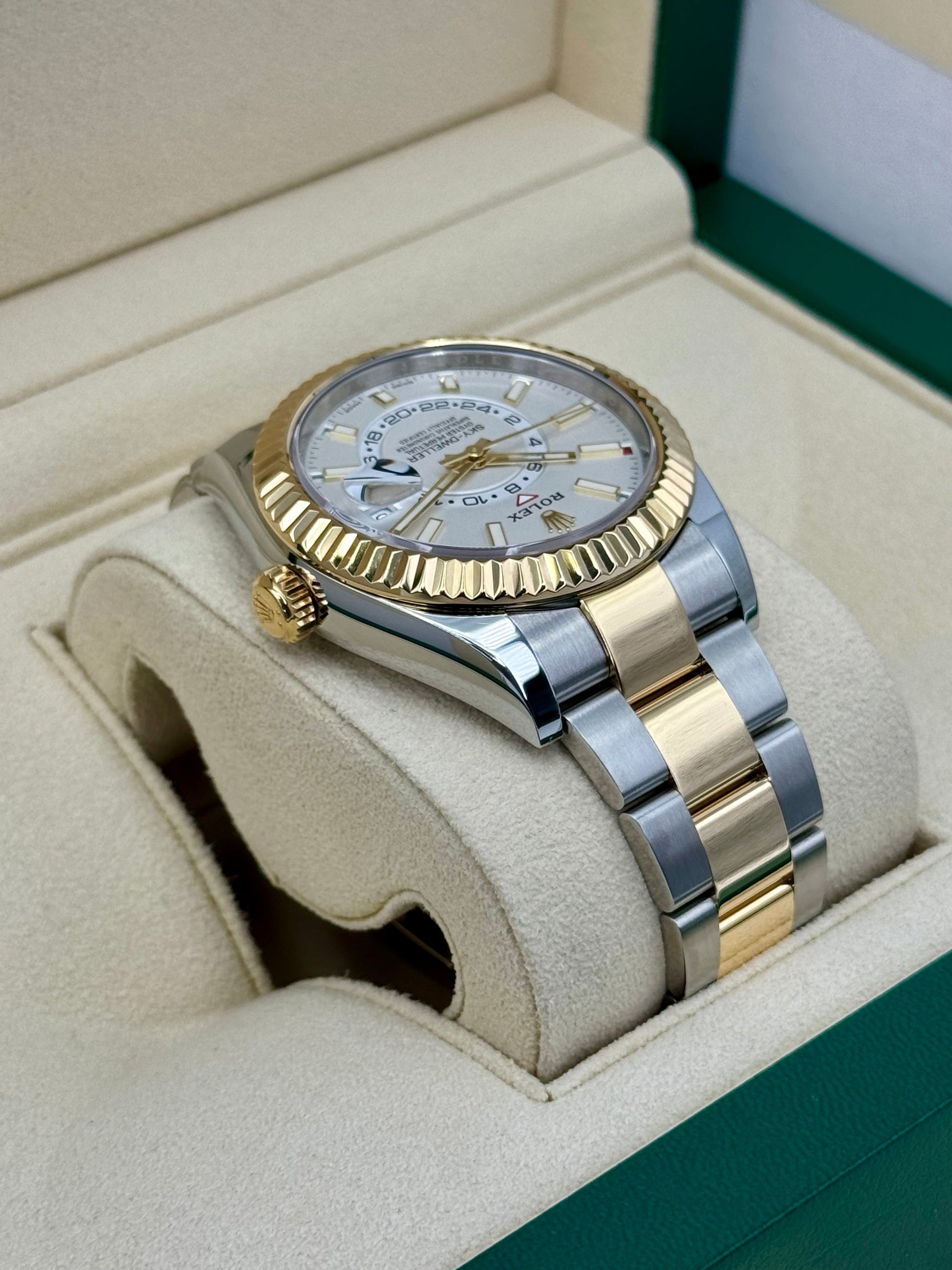 2019 Rolex Sky-Dweller 42mm 326933 Two-Tone Oyster White Dial - MyWatchLLC
